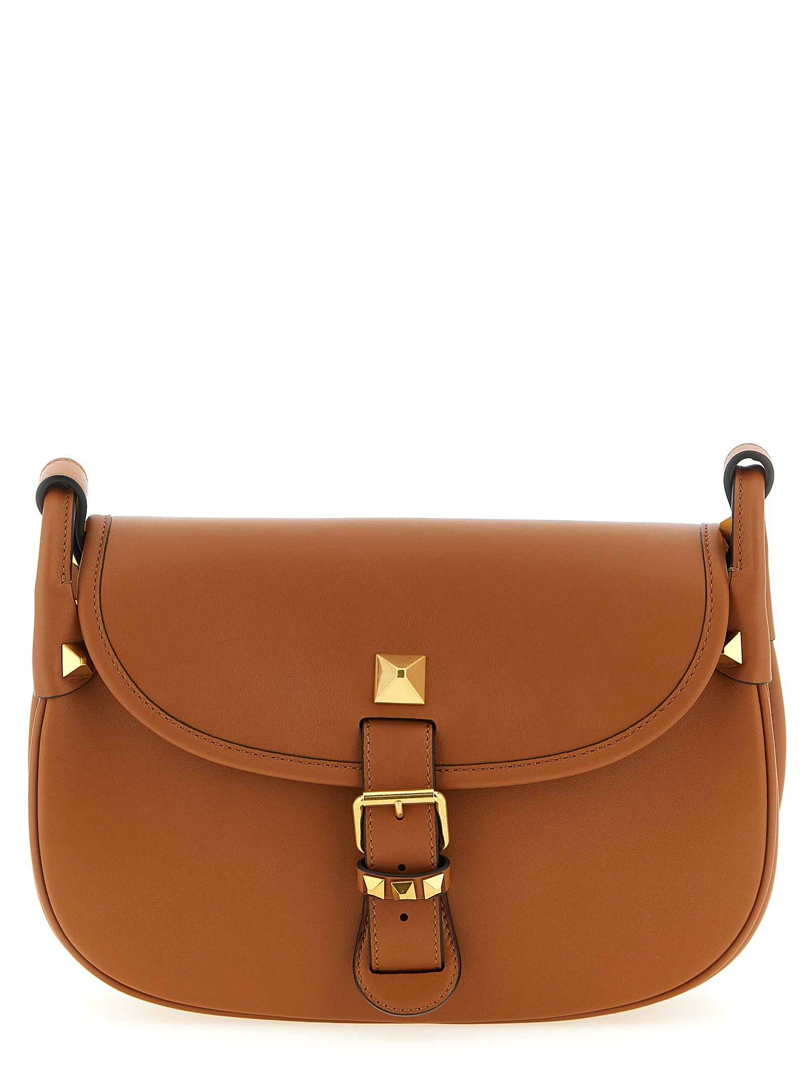 Valentino Garavani Braunes Kalbsleder Damen Crossbody Tasche