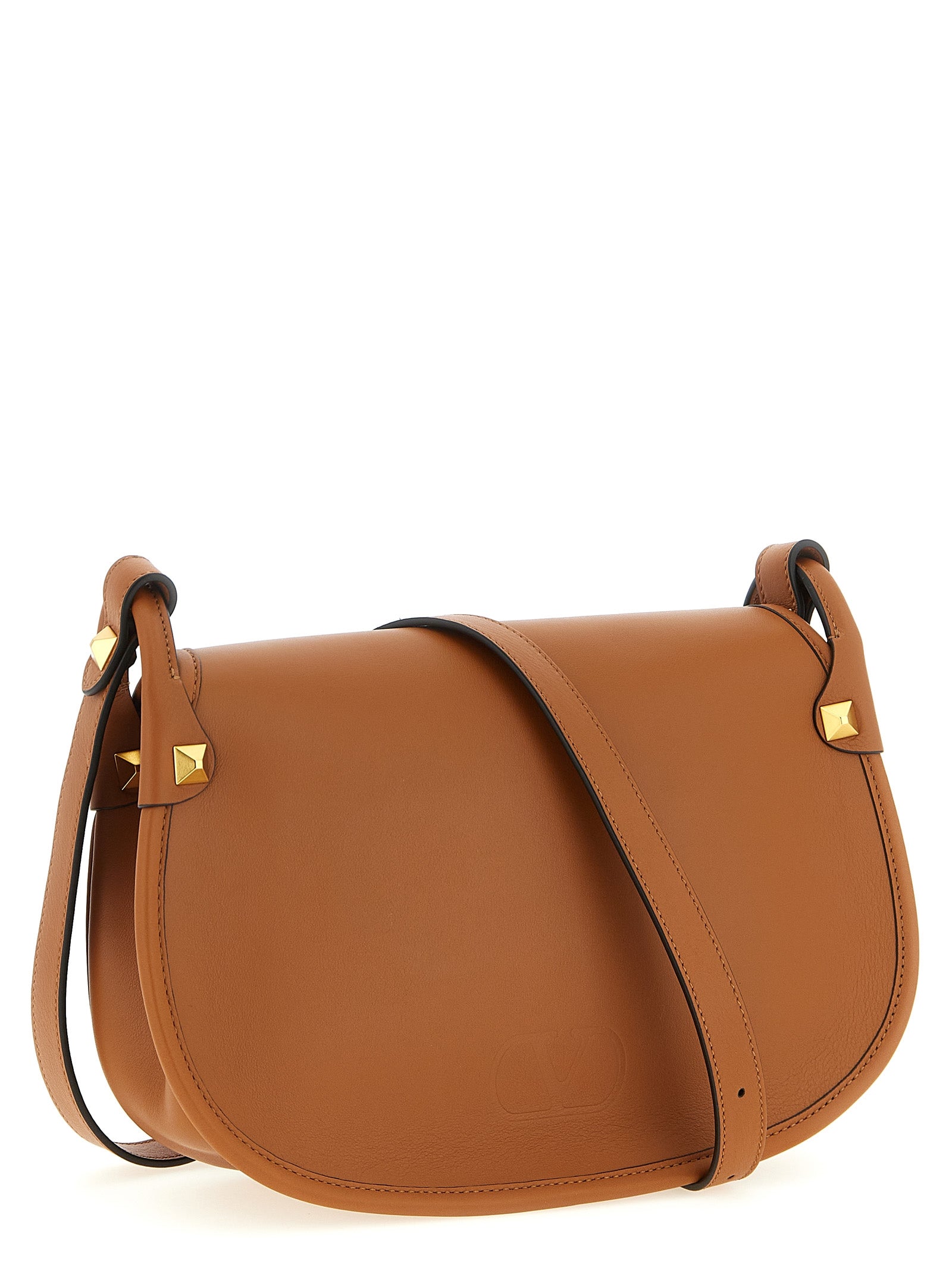 Valentino Garavani Braunes Kalbsleder Damen Crossbody Tasche