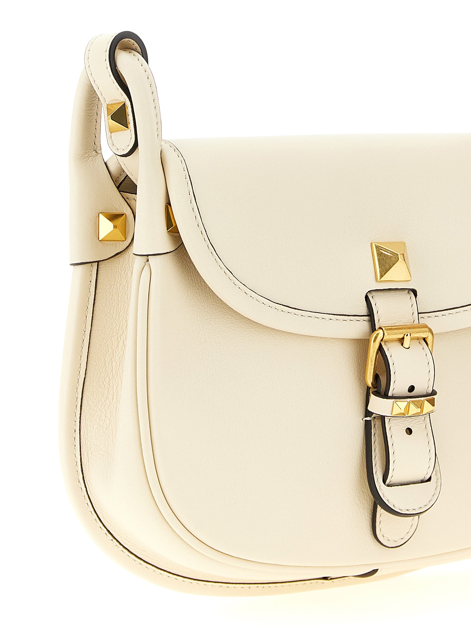 Valentino Garavani Weiße Kalbsleder-Schultertasche