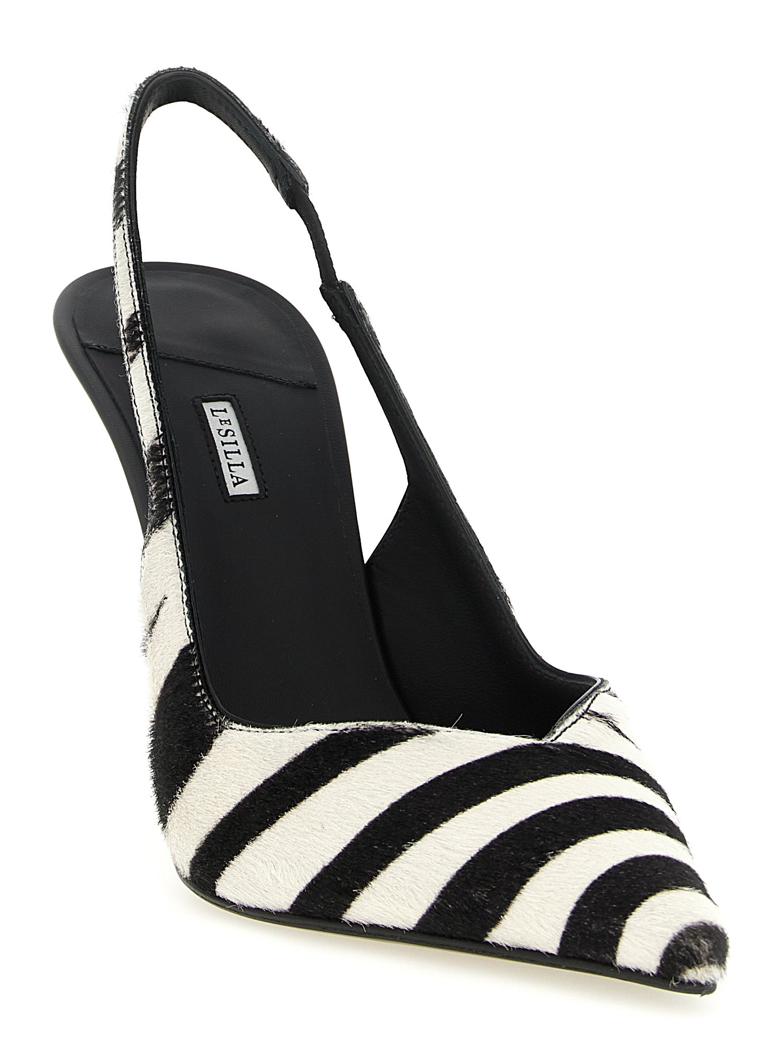 LE SILLA Zweifarbige Pumps aus Kalbsleder mit hohem Absatz