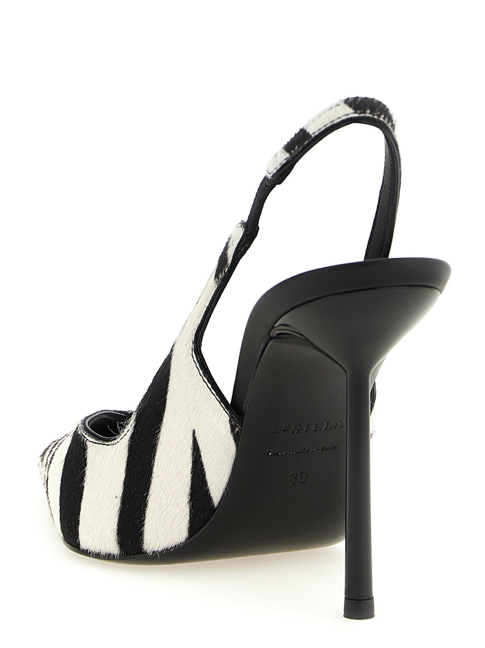 LE SILLA Zweifarbige Pumps aus Kalbsleder mit hohem Absatz