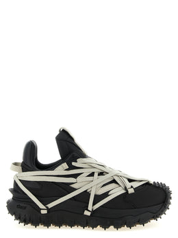 Rick Owens Schwarze Sneaker aus Rindsleder im Athletic-Stil