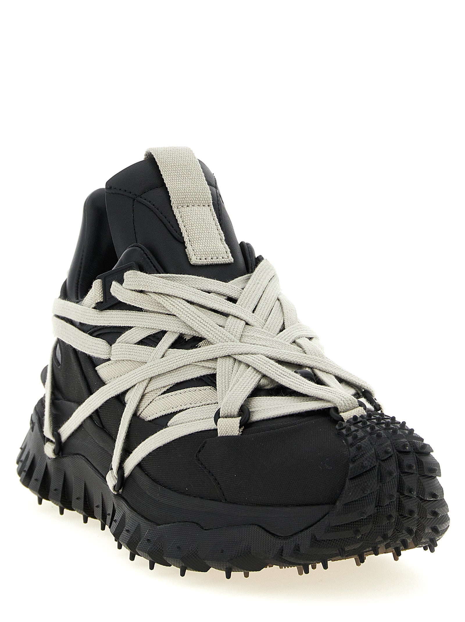 Rick Owens Schwarze Sneaker aus Rindsleder im Athletic-Stil