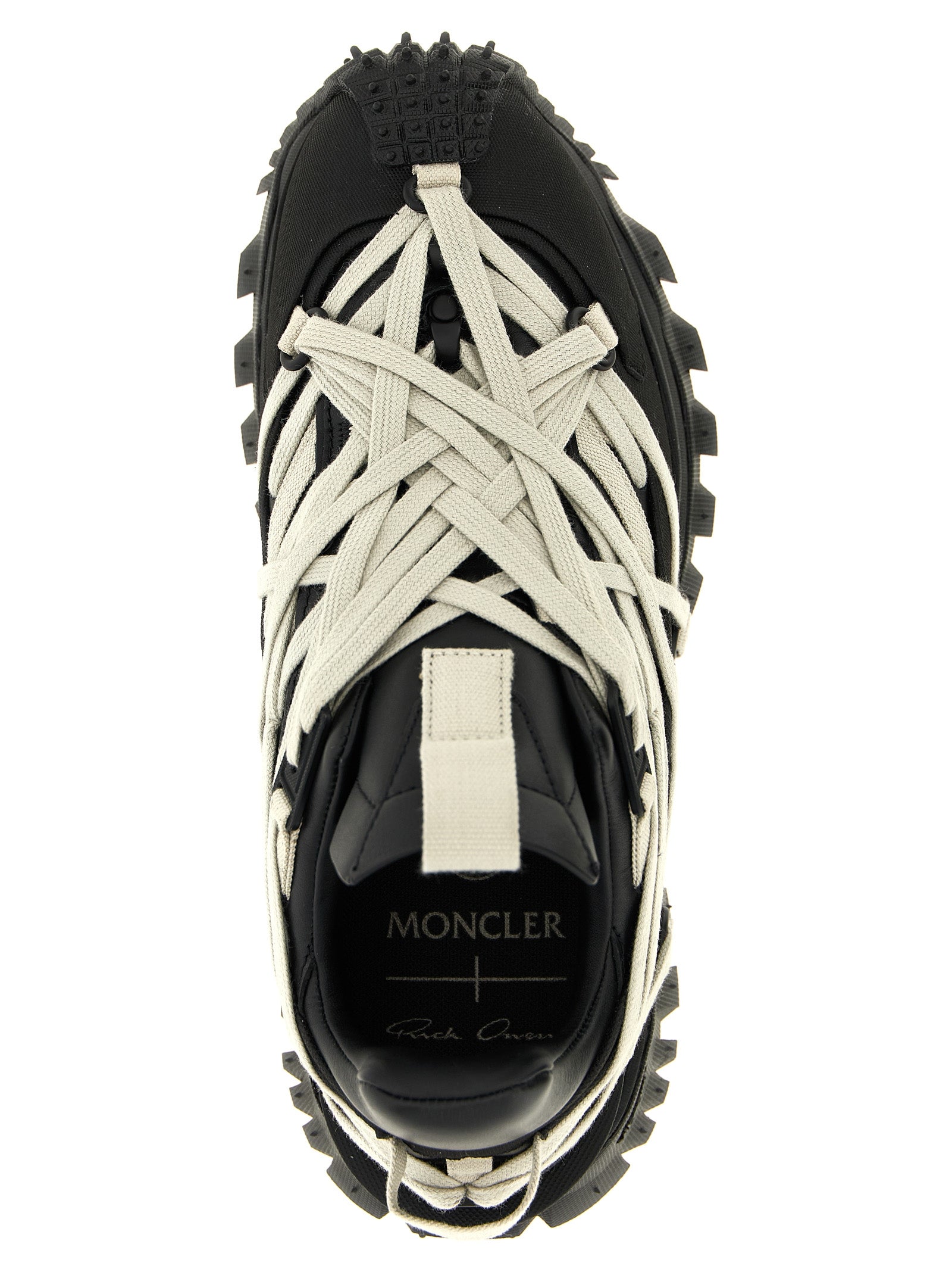 Rick Owens Schwarze Sneaker aus Rindsleder im Athletic-Stil