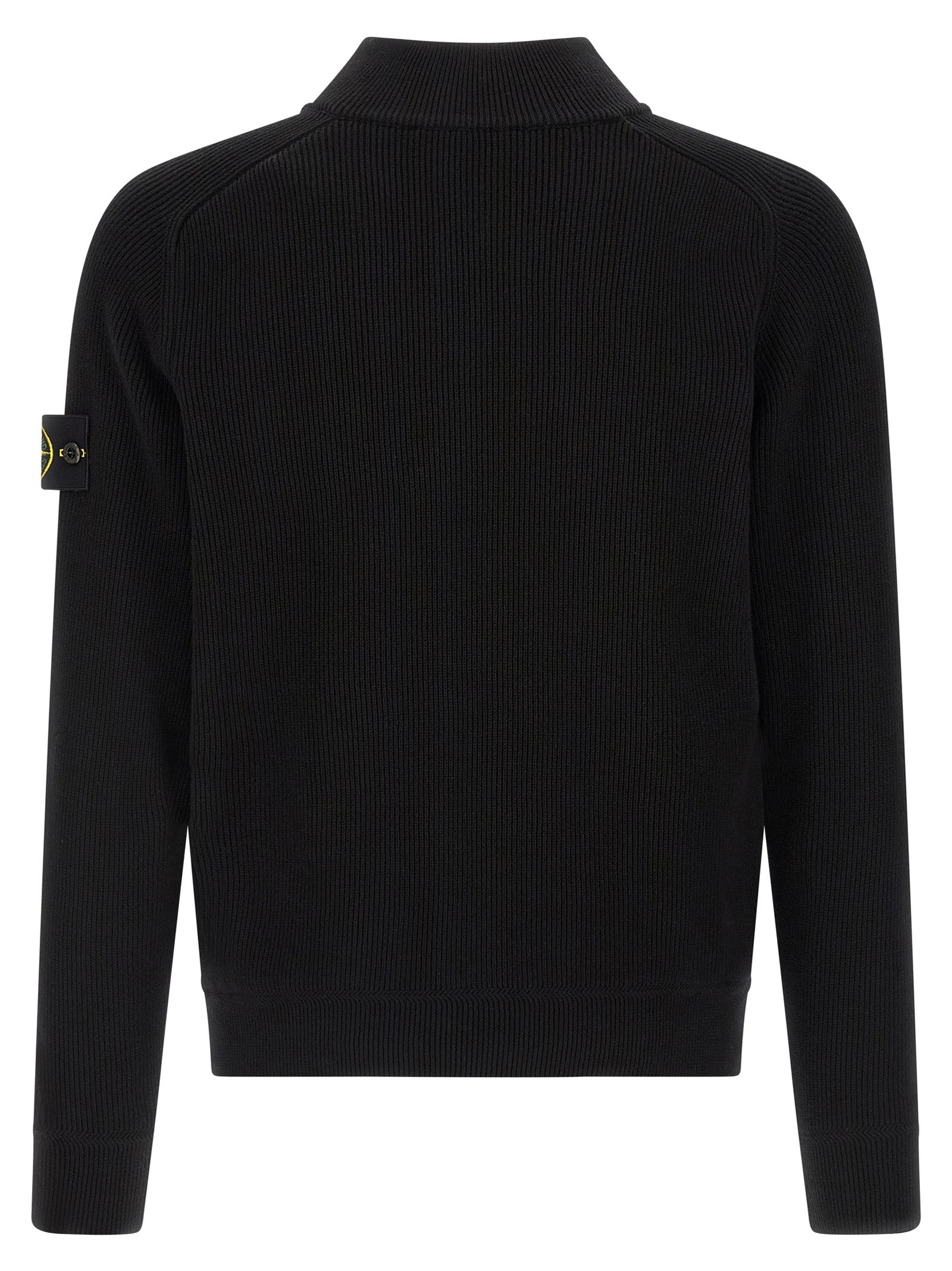Stone Island Schwarzer Baumwollcardigan