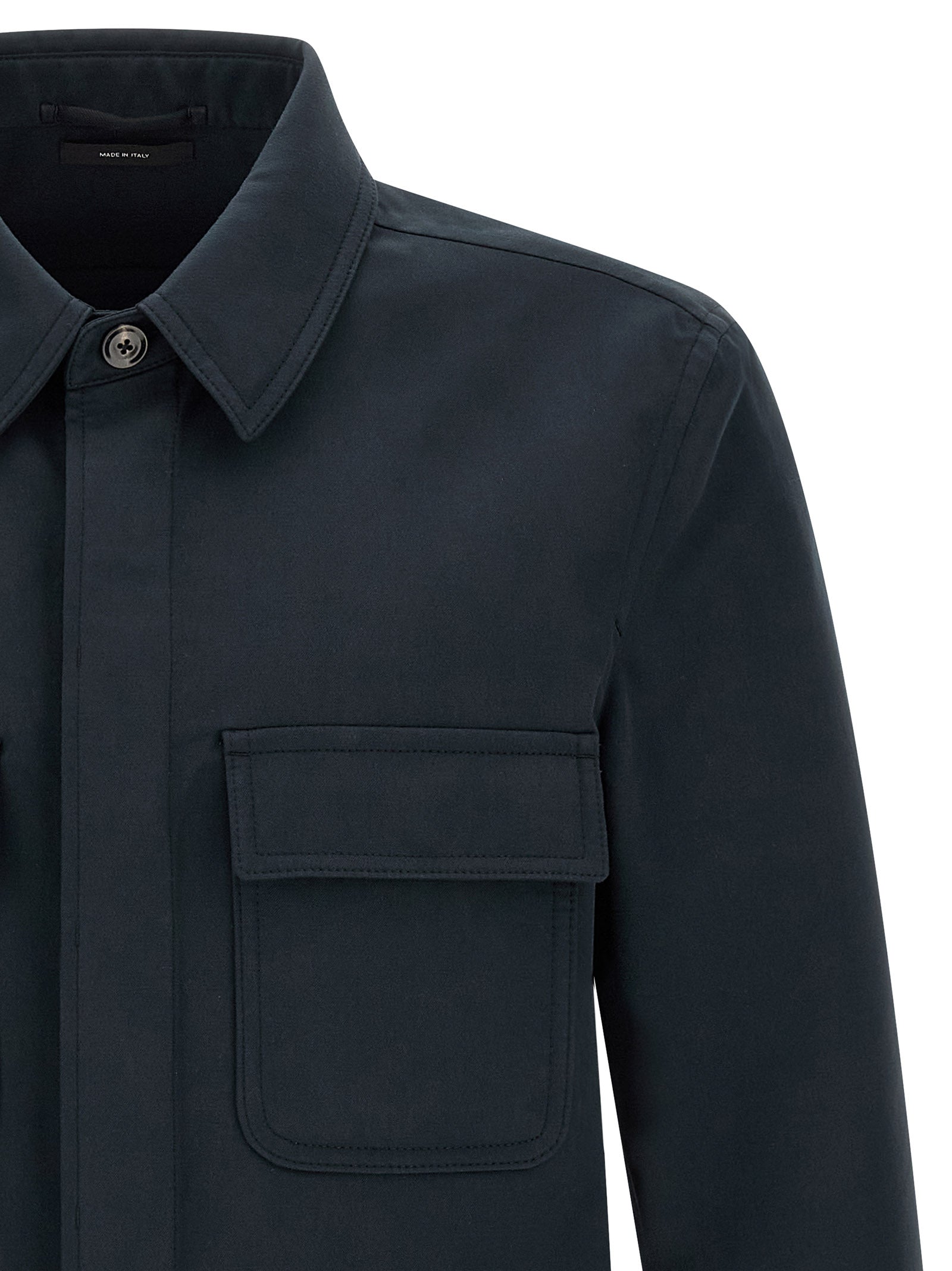 Tom Ford Blaue Baumwollbluse