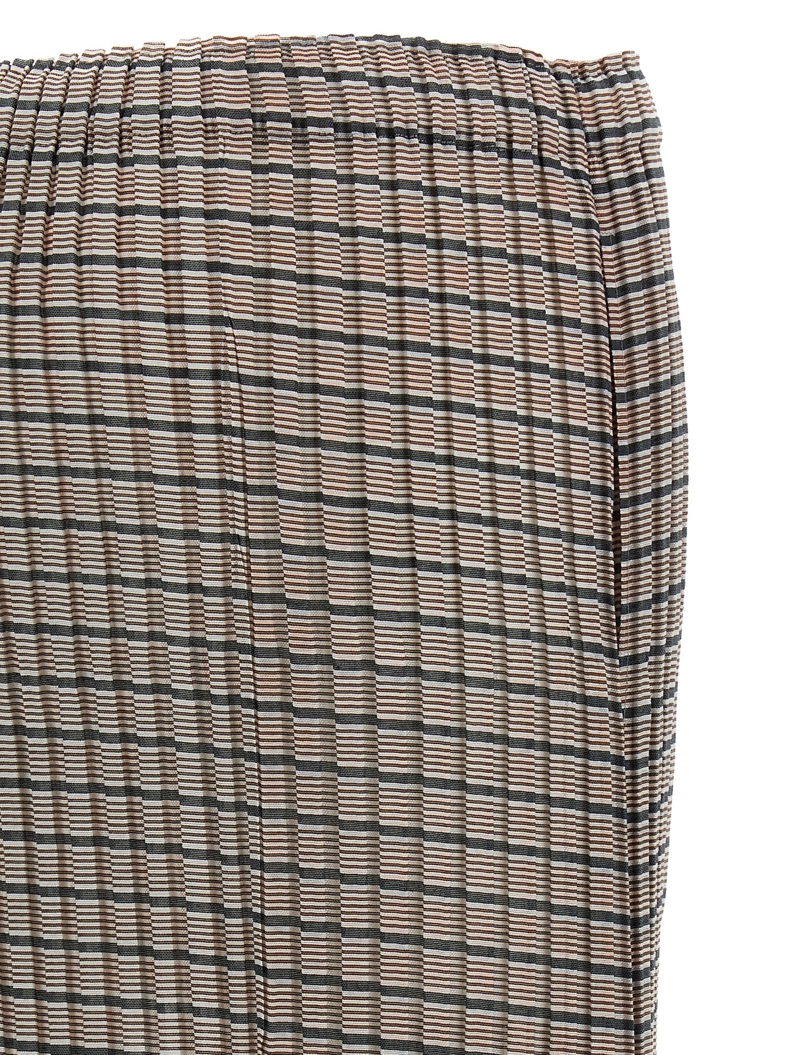 Issey Miyake Brauner Minirock aus Polyester