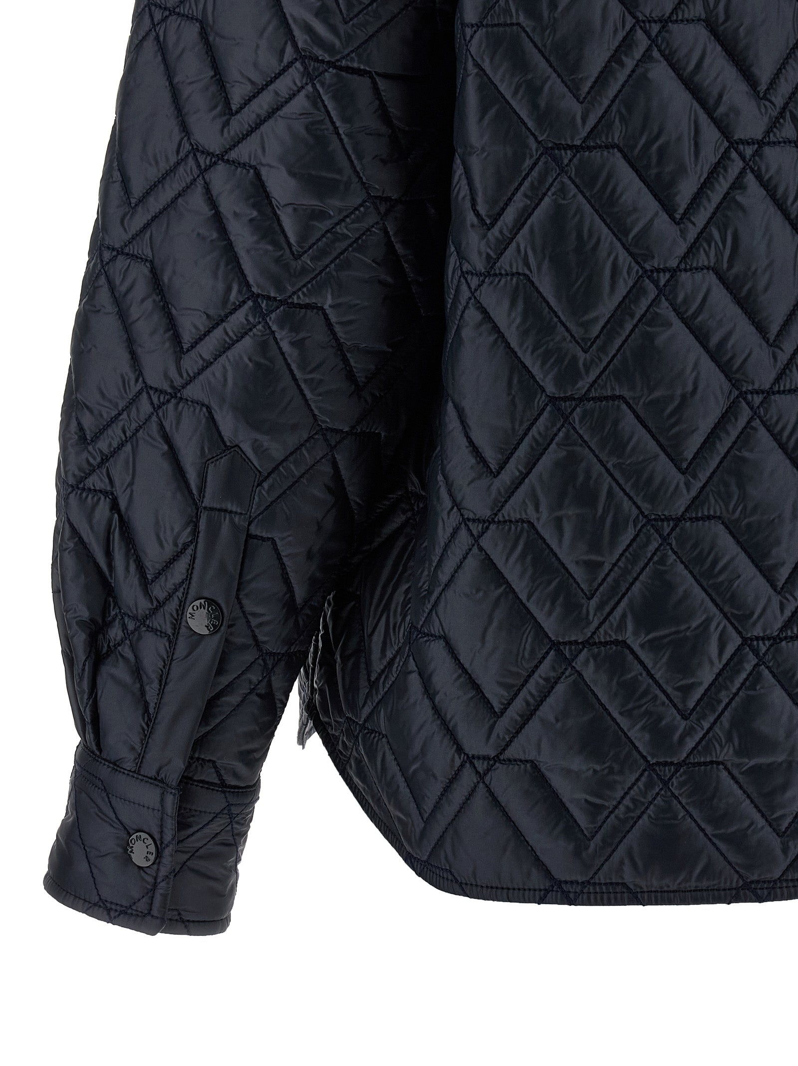 Moncler Blaue Shell-Jacke aus Polyamid