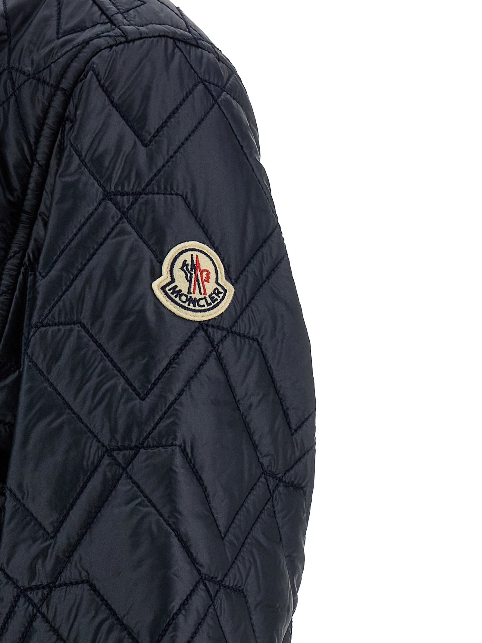 Moncler Blaue Shell-Jacke aus Polyamid