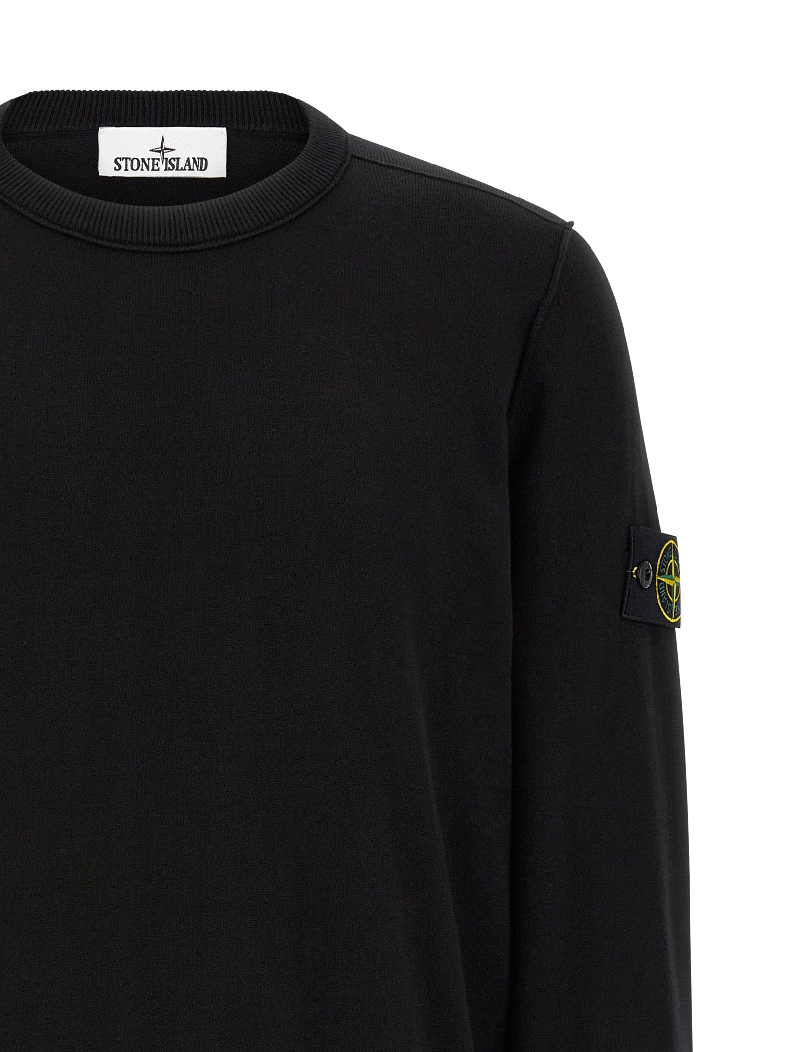 Stone Island Schwarzer Baumwollcardigan