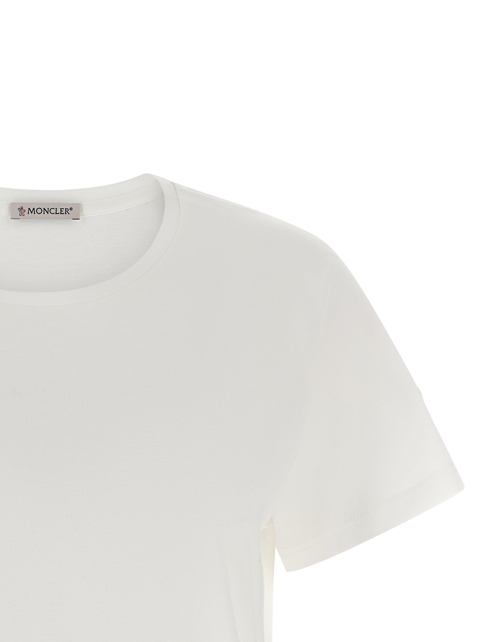 Moncler Weißes Baumwoll-T-Shirt