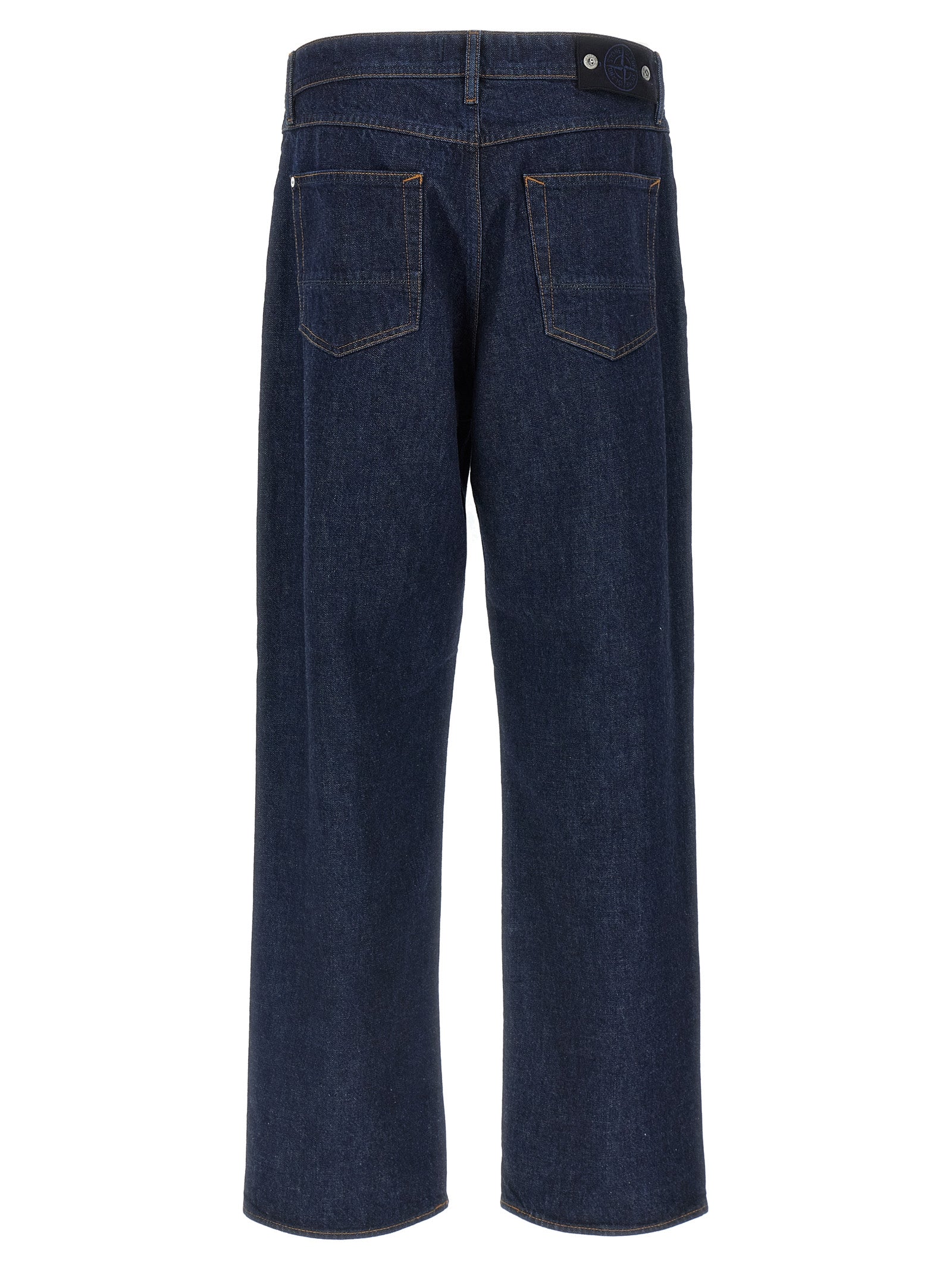 Stone Island Blaue Baumwolljeans im Relaxed Fit