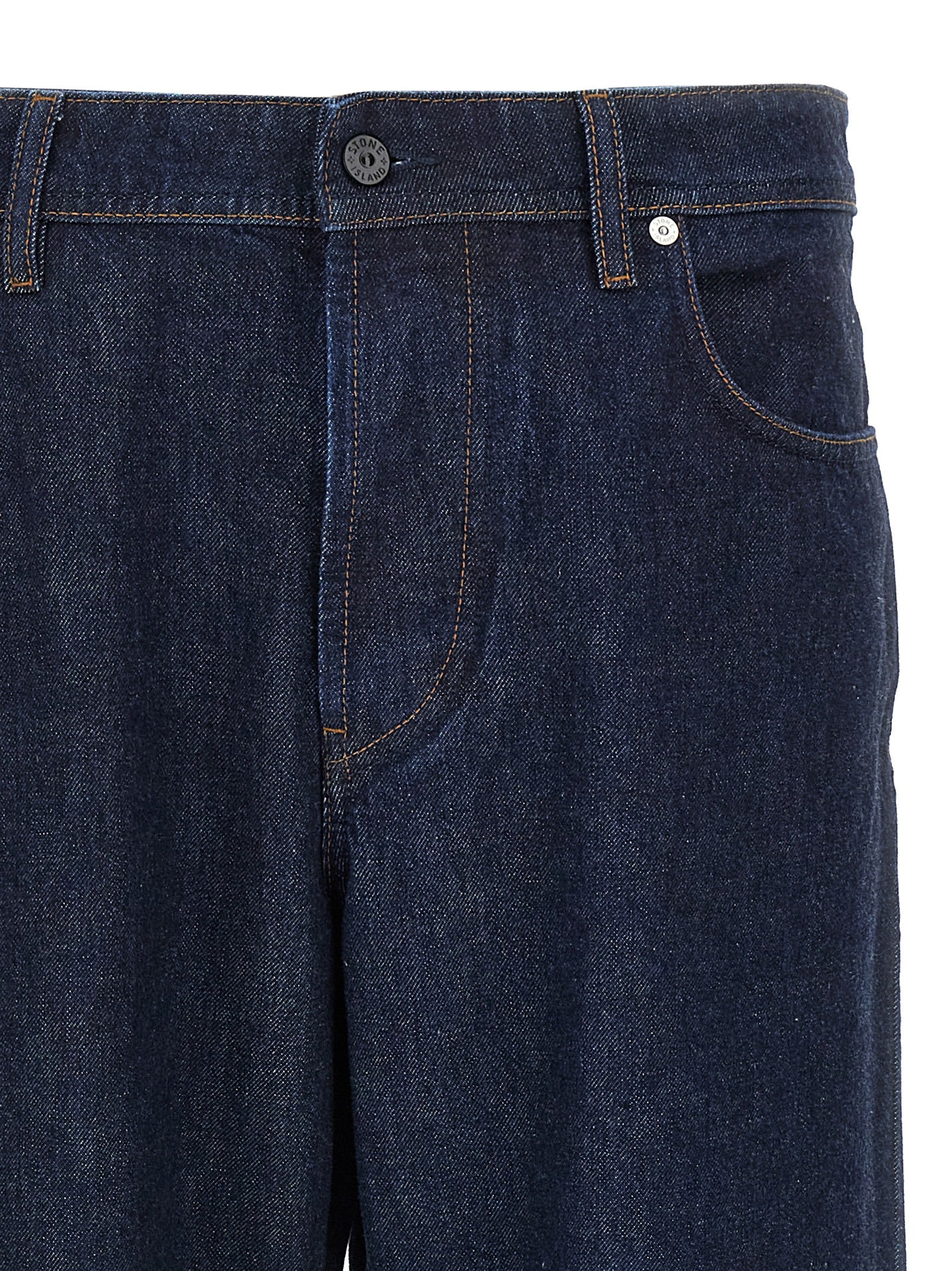 Stone Island Blaue Baumwolljeans im Relaxed Fit