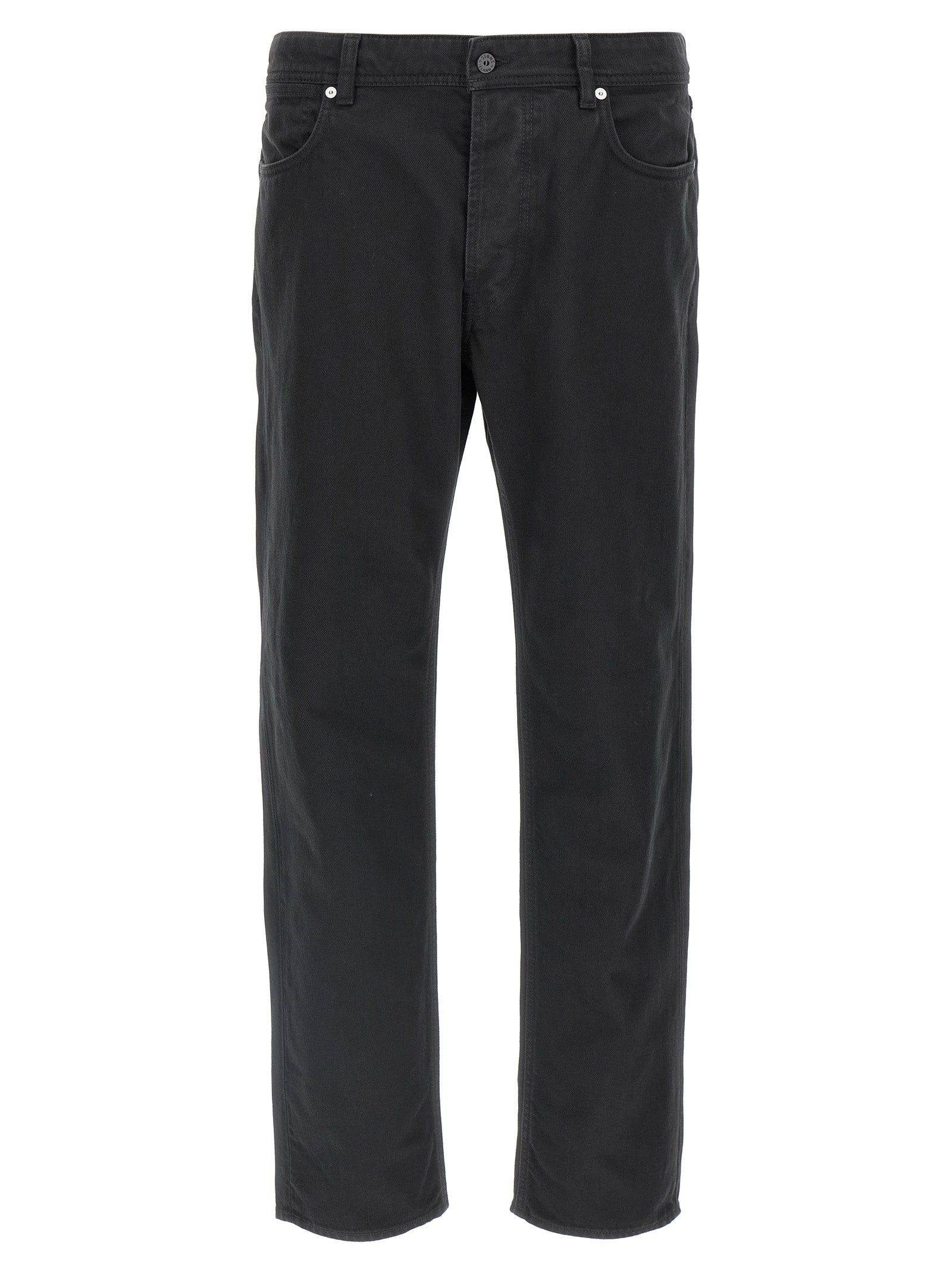 Stone Island Schwarze Baumwoll-Jeans mit geradem Bein