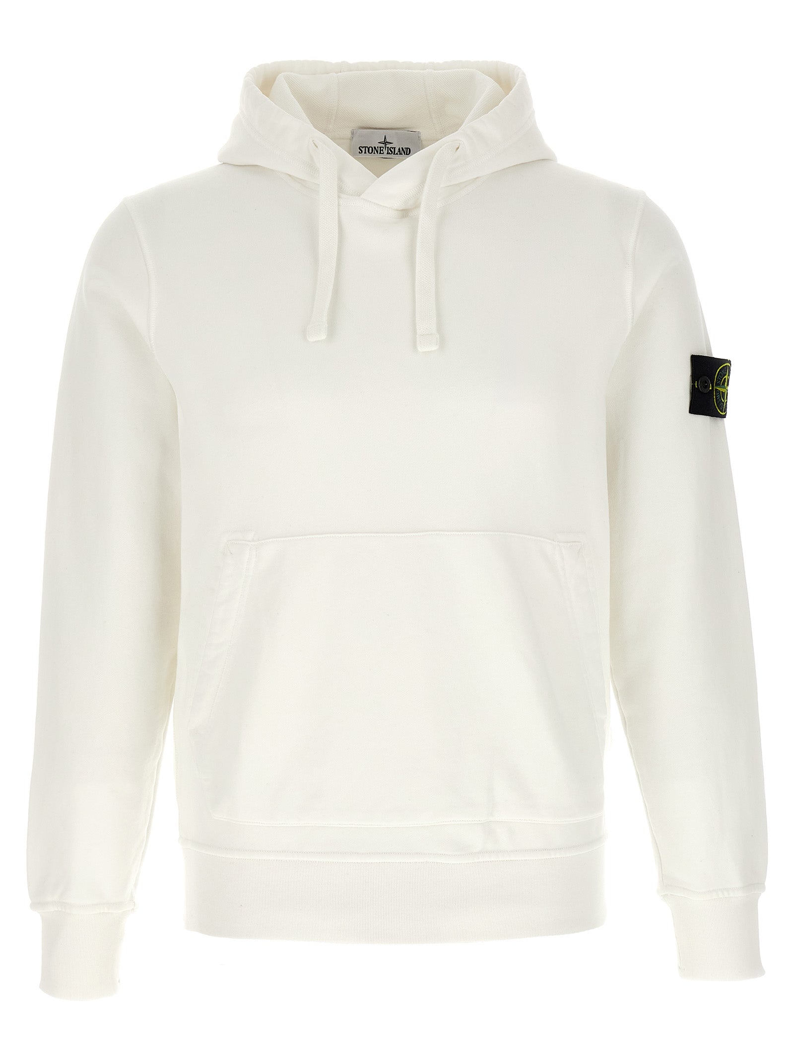 Stone Island Weißes Baumwoll-Sweatshirt
