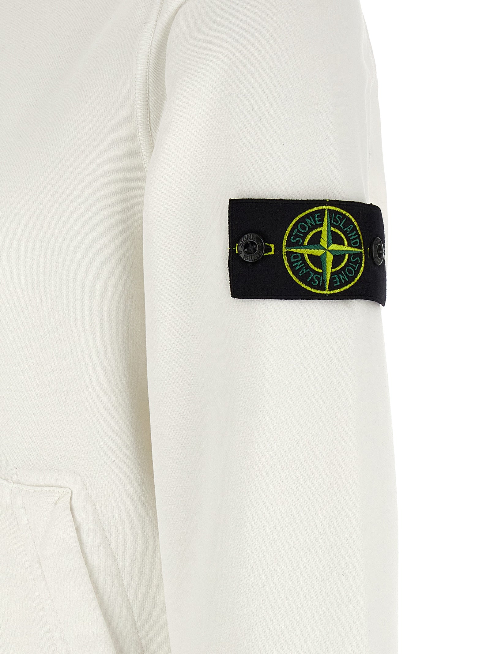 Stone Island Weißes Baumwoll-Sweatshirt