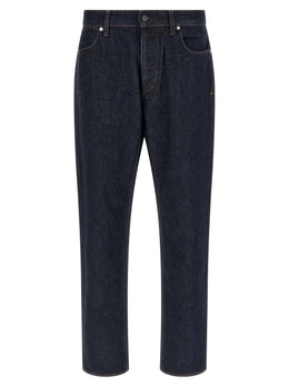 Stone Island Blaue Jeans aus Baumwolle im geraden Schnitt