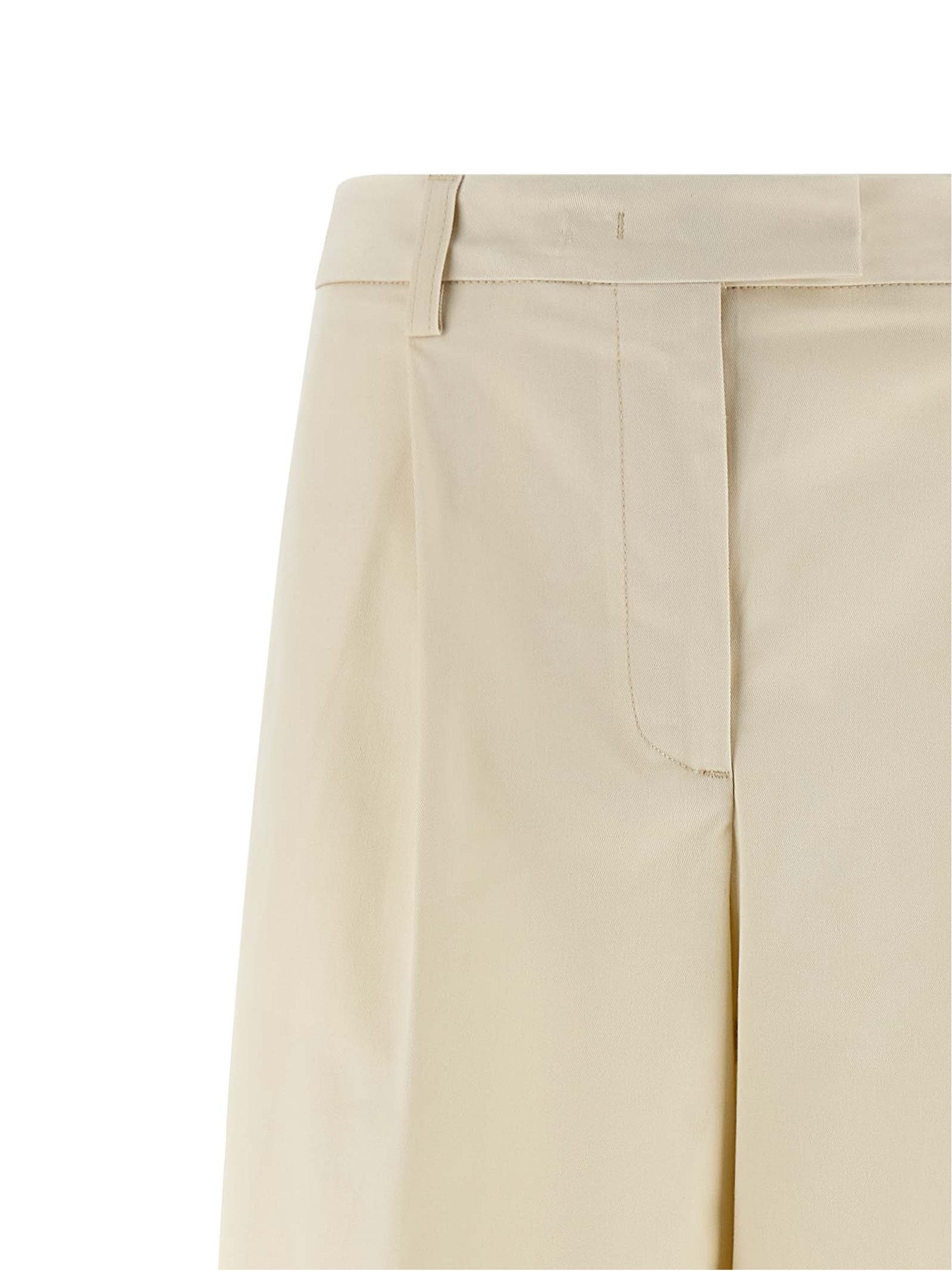 THELATEST Weiße Baumwollhose im Casual-Look