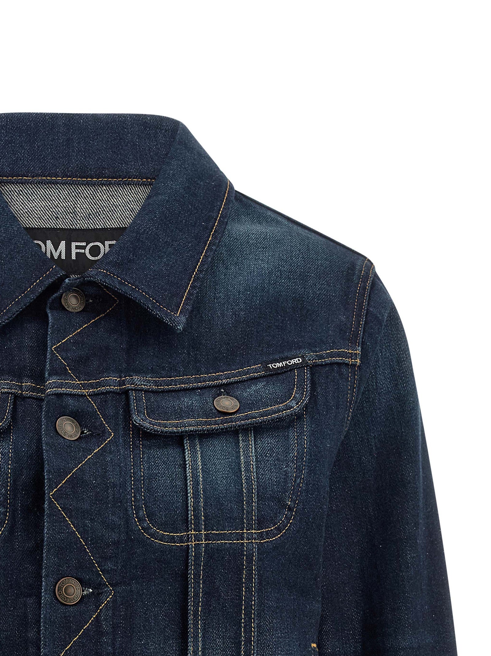 Tom Ford Blaue Jeansjacke aus Baumwolle