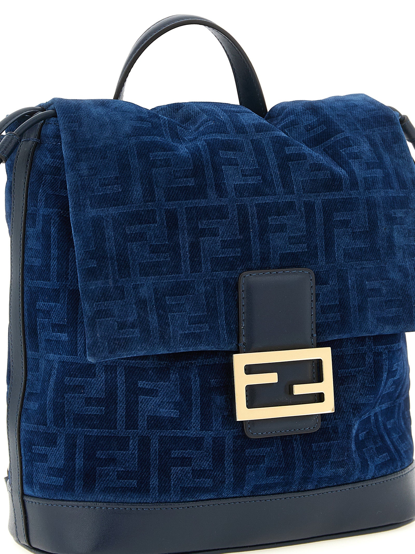 Fendi Blauer Baumwollrucksack