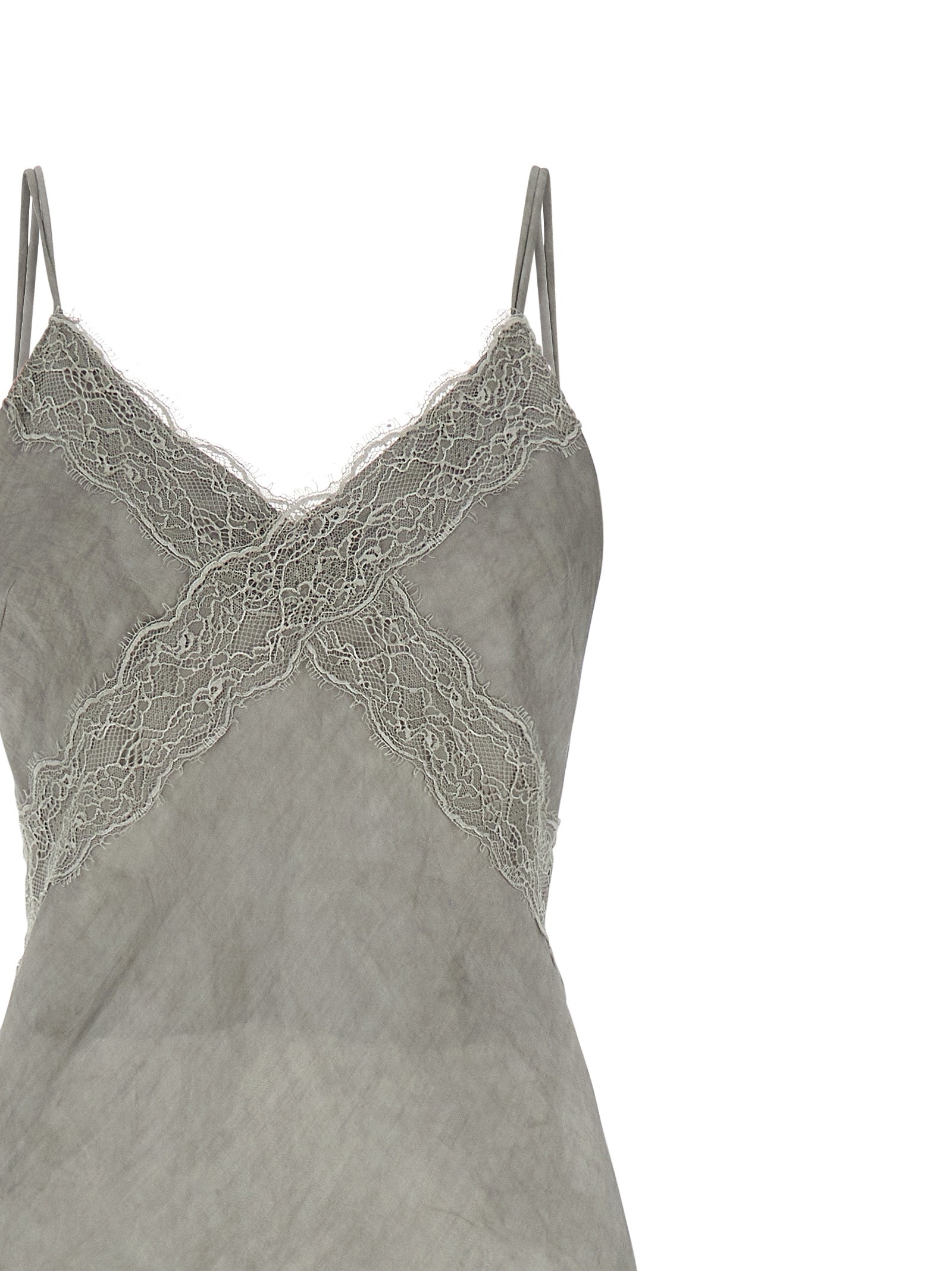 The Andamane Graues Viskose-Langarmkleid