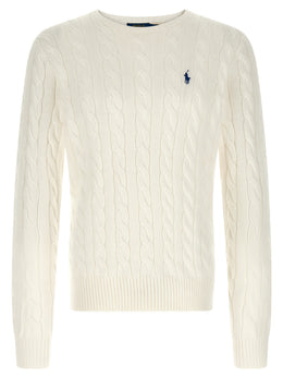 Polo Ralph Lauren Weißer Strickcardigan aus Baumwolle