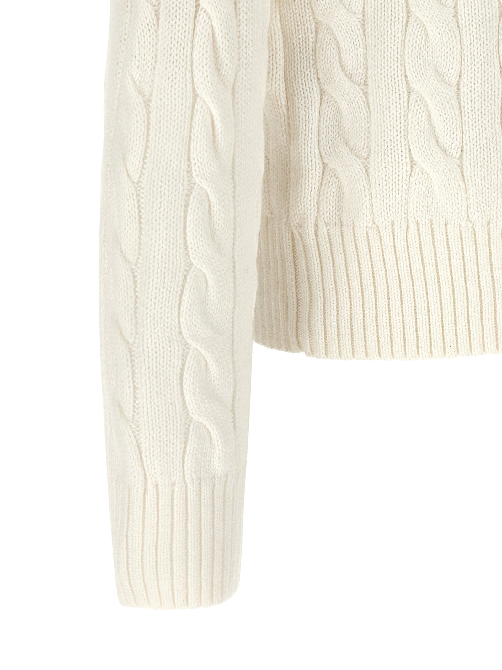 Polo Ralph Lauren Weißer Strickcardigan aus Baumwolle