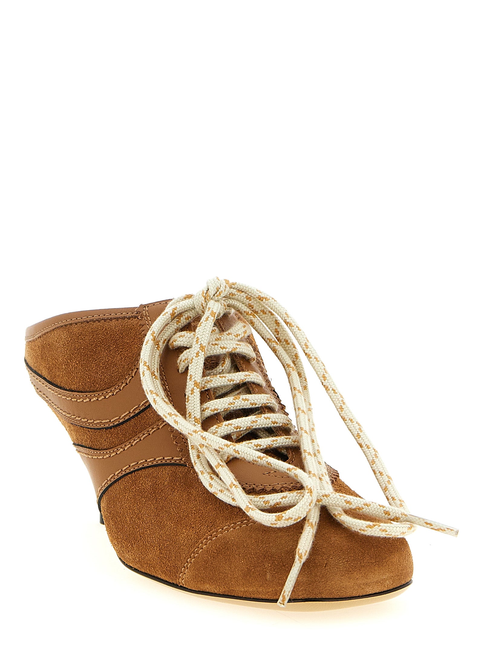 Dries Van Noten Braune Kalbsleder Plateau-Sneaker