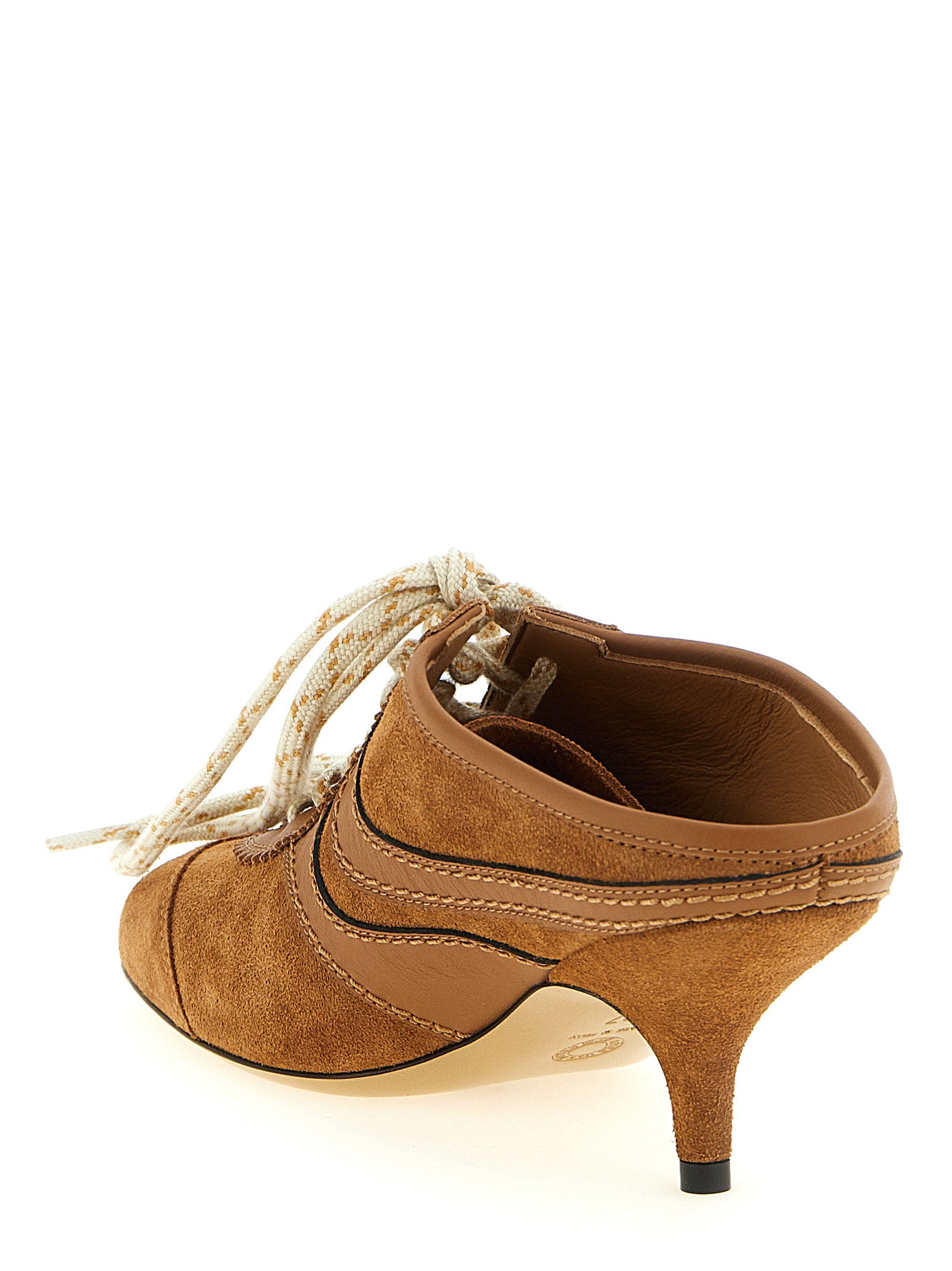 Dries Van Noten Braune Kalbsleder Plateau-Sneaker