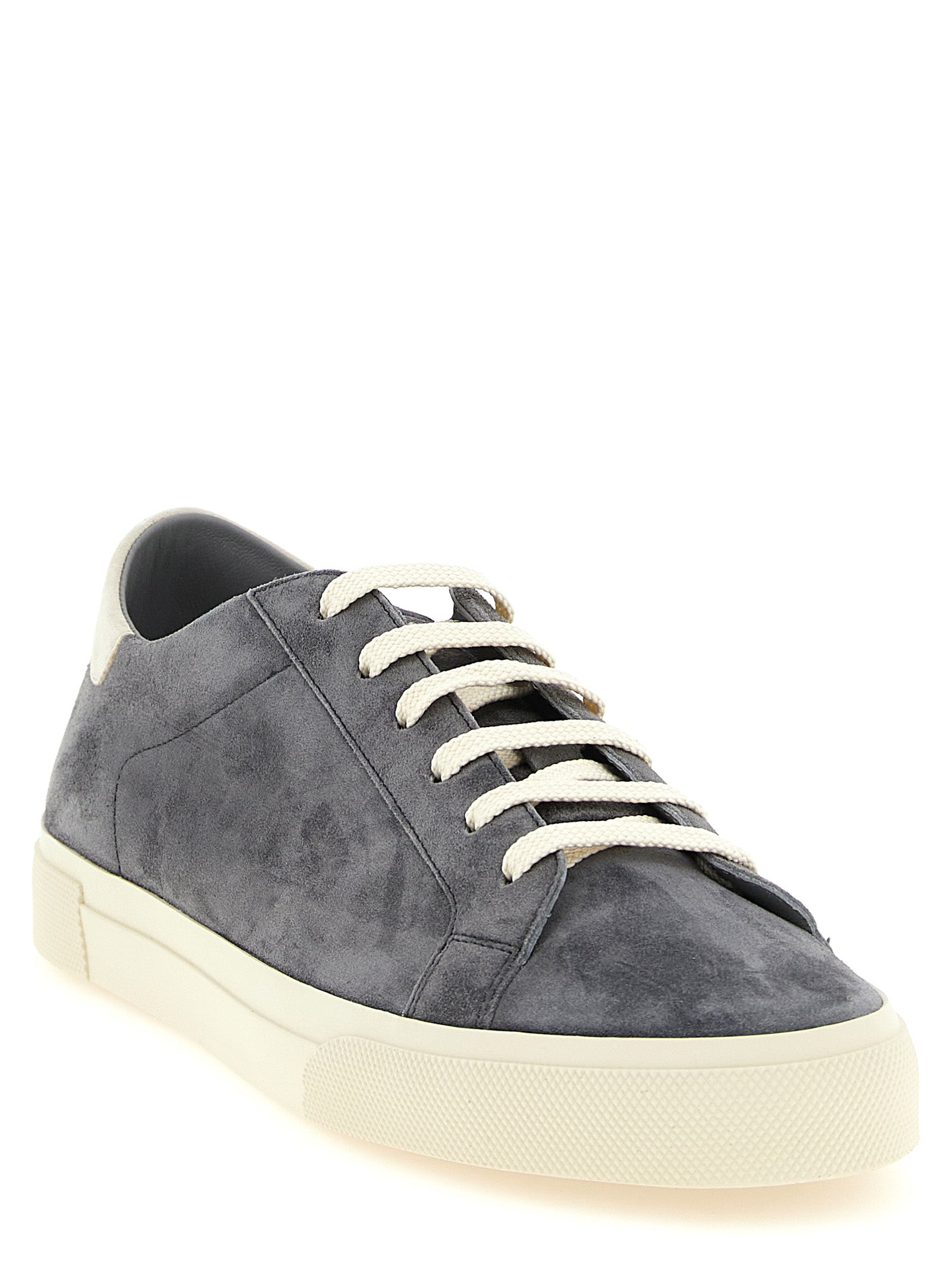 Brunello Cucinelli Graue Kalbsleder-Sneaker