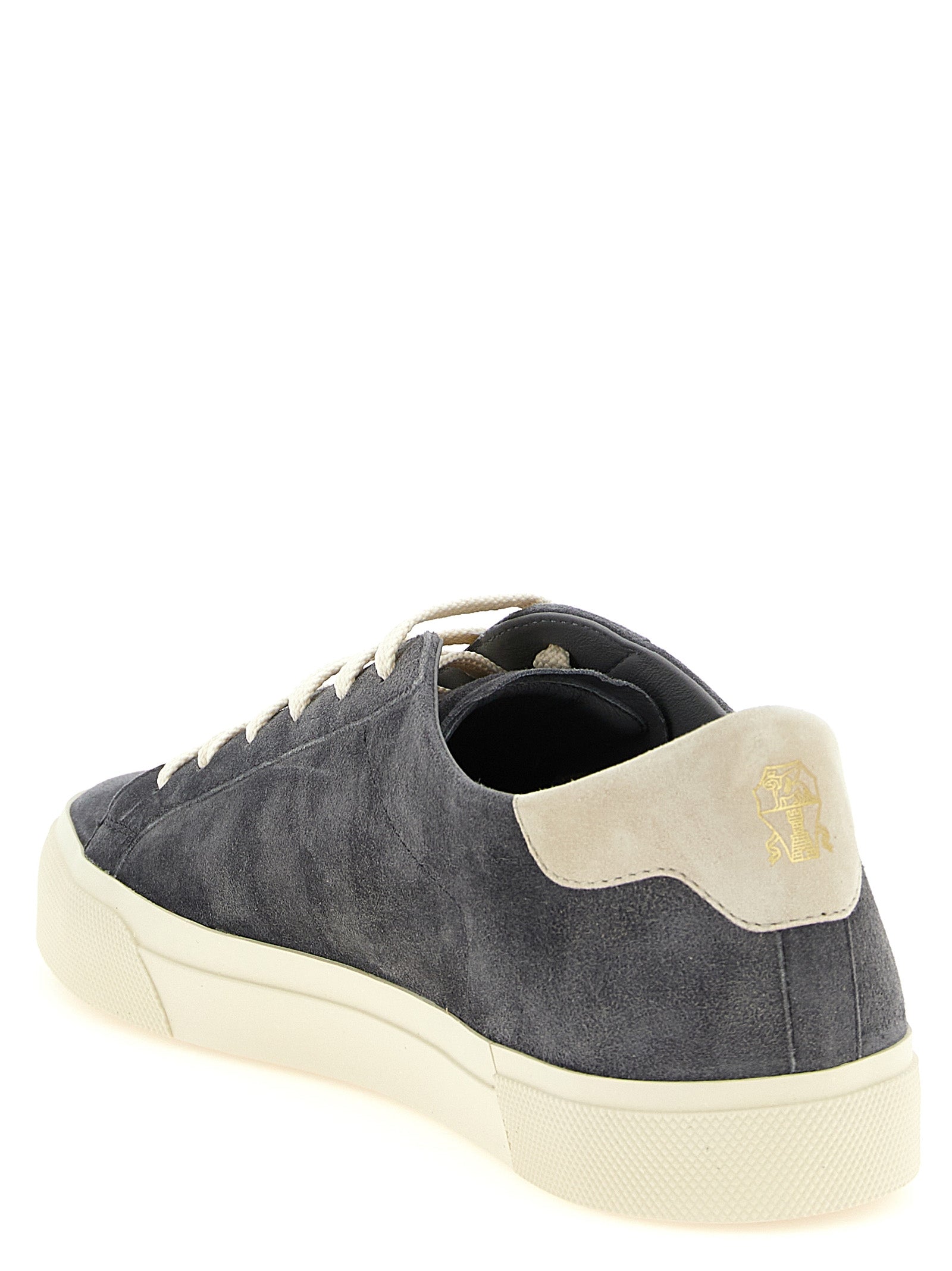 Brunello Cucinelli Graue Kalbsleder-Sneaker