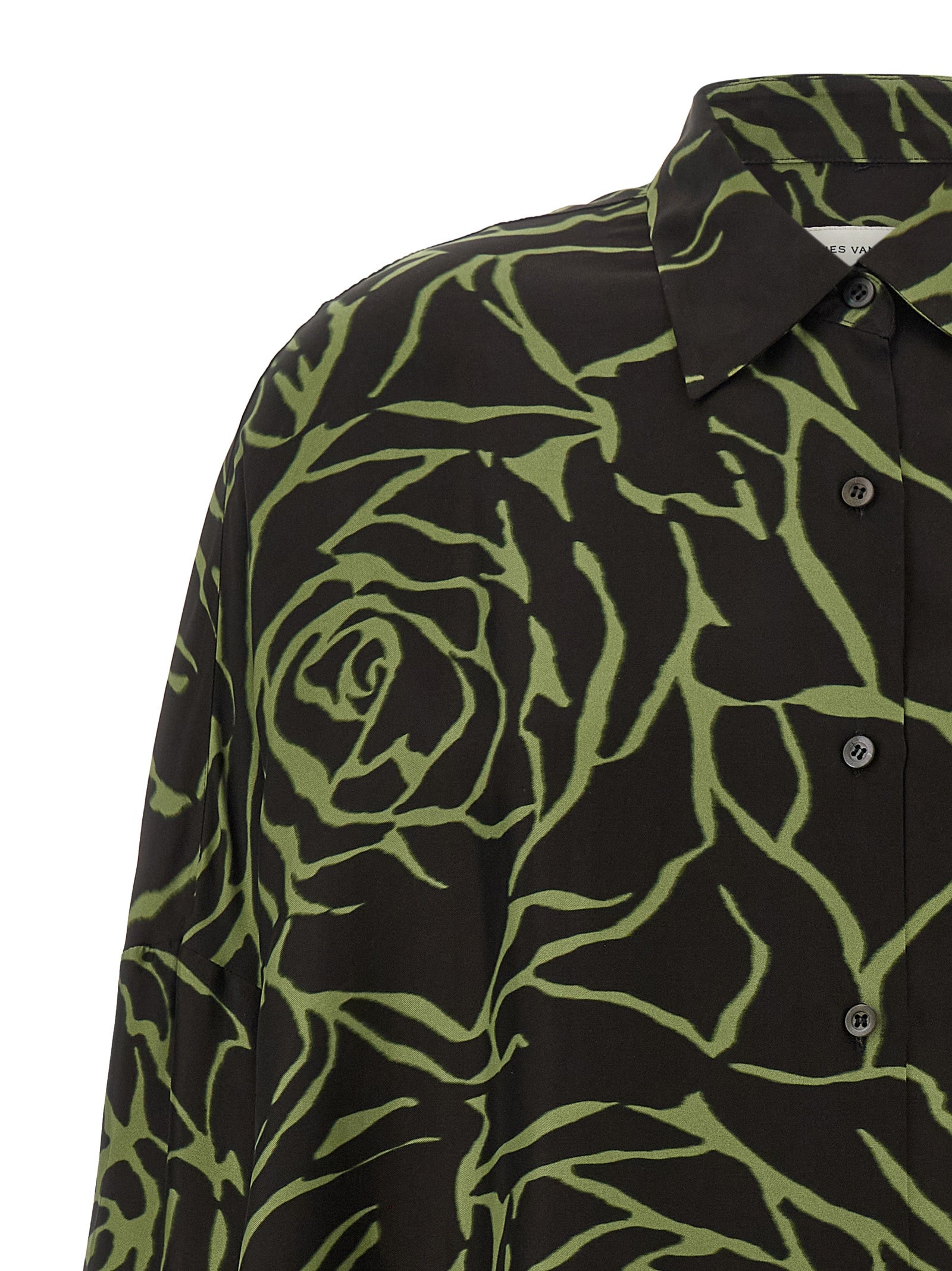 Dries Van Noten Schwarze Viskosebluse