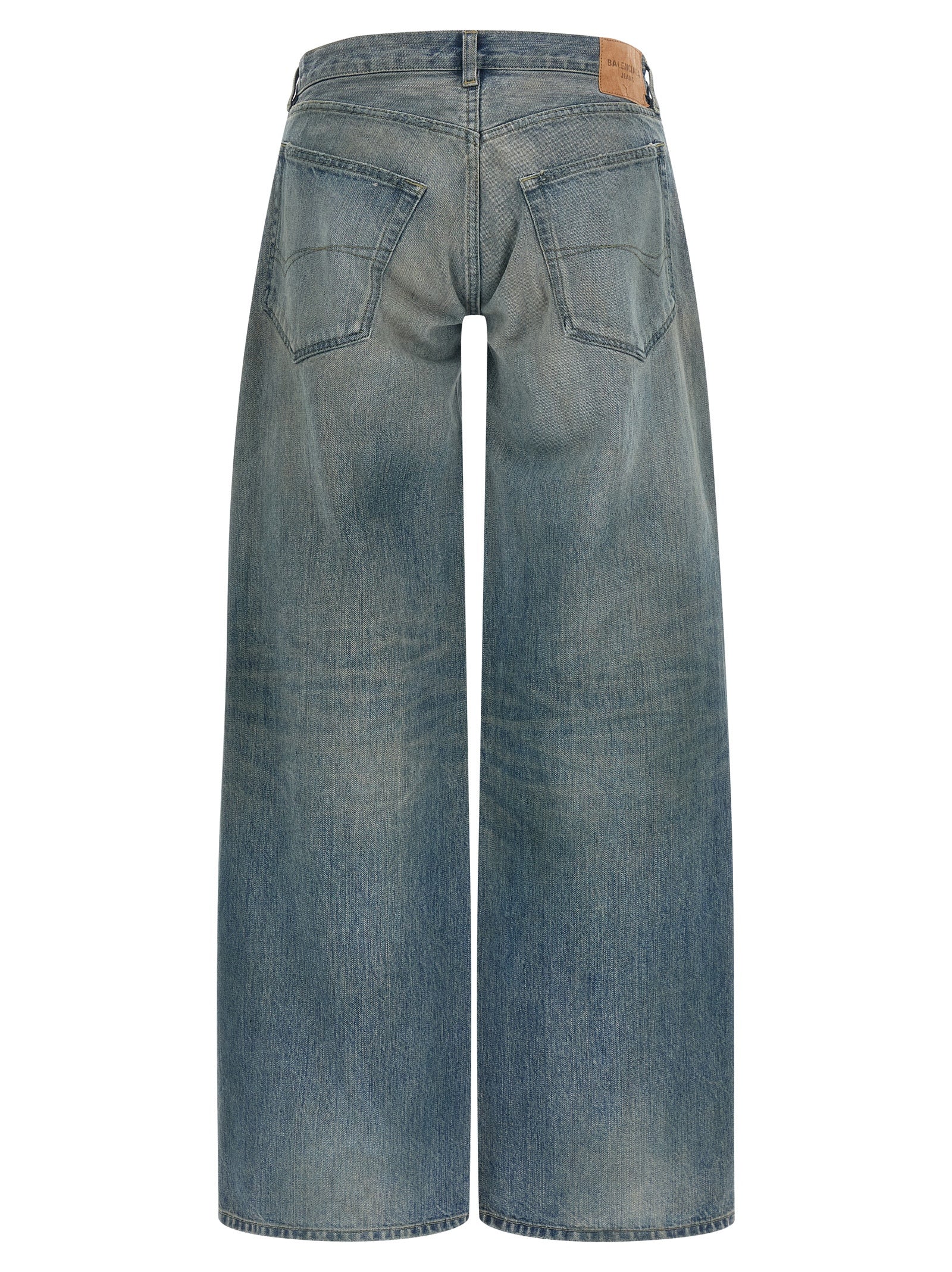 Balenciaga Blaue Baumwolljeans im Relaxed Fit