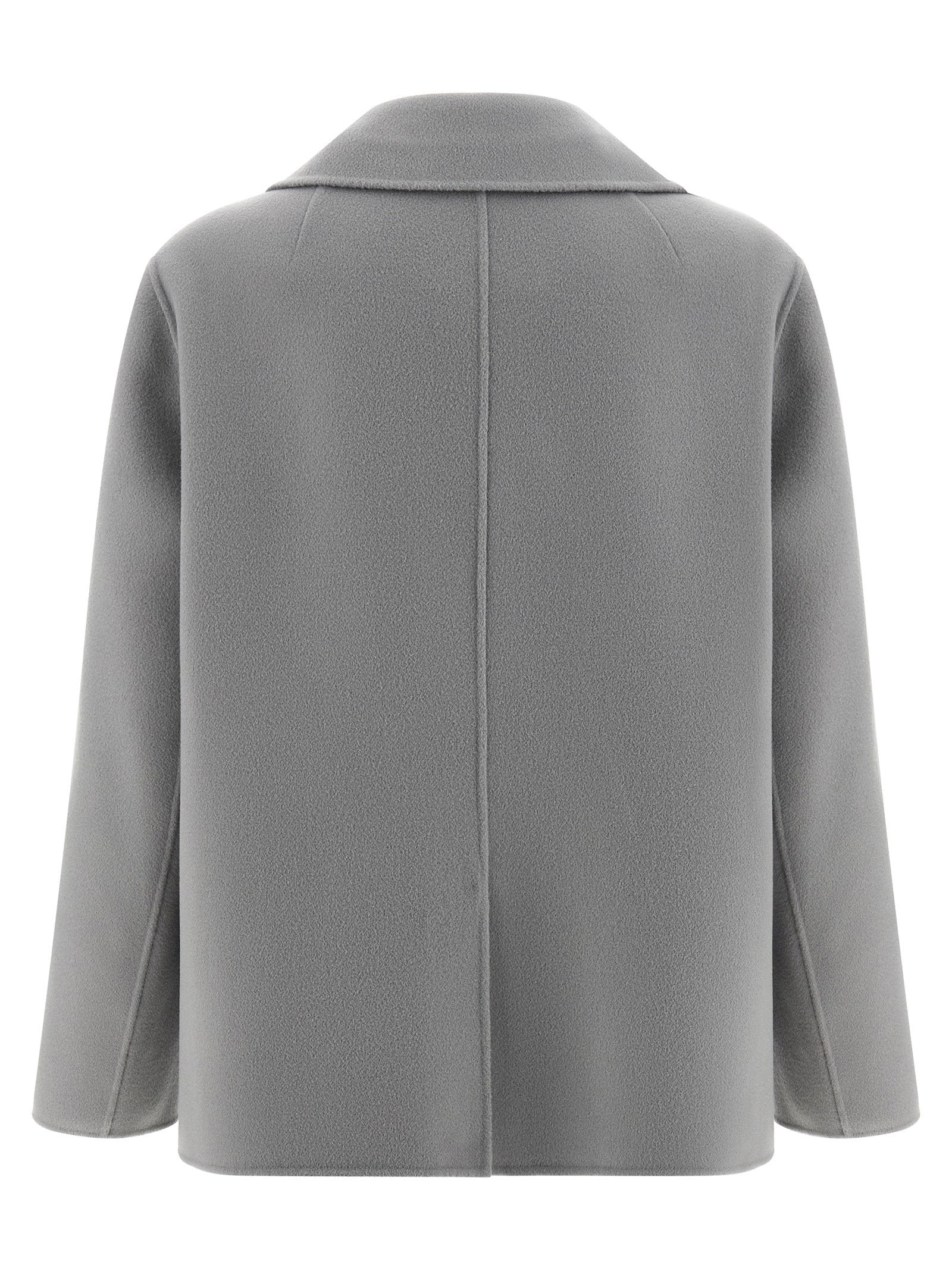 'S Max Mara Grauer Blazer aus reiner Schurwolle