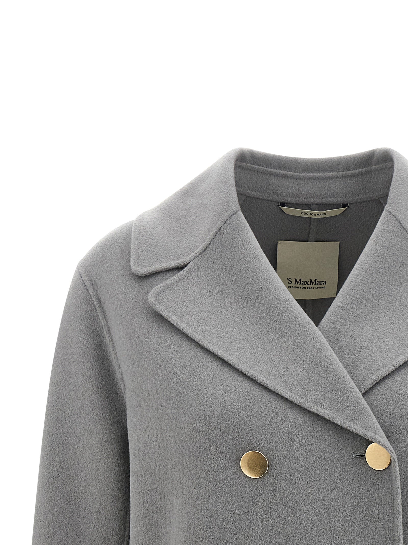 'S Max Mara Grauer Blazer aus reiner Schurwolle