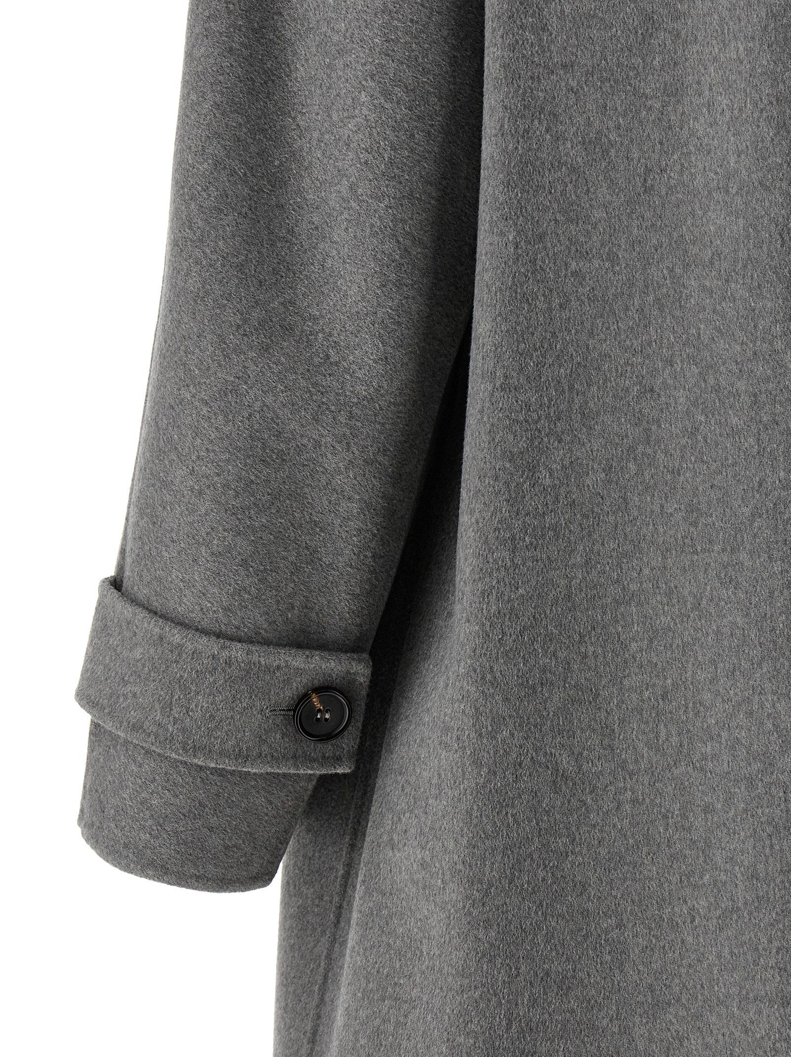 'S Max Mara Grauer Wollmantel aus reiner Schurwolle