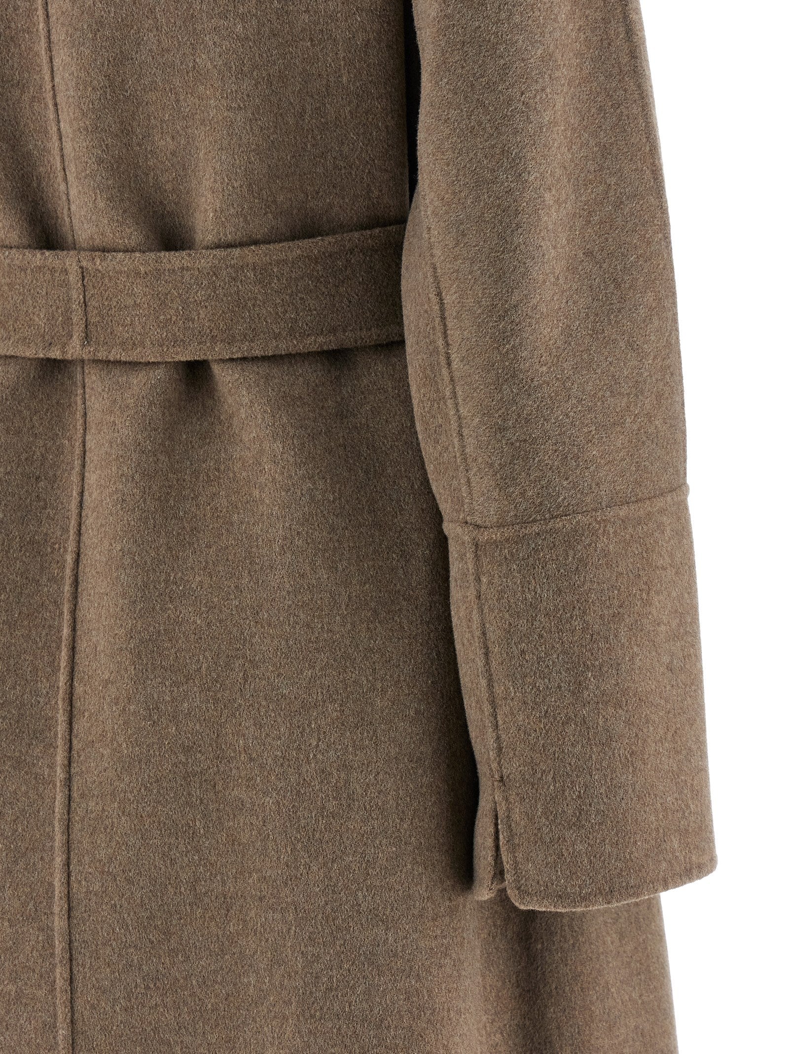 'S Max Mara Mantel aus reiner Schurwolle in Braun