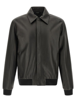 Fendi Schwarze Lammlederjacke