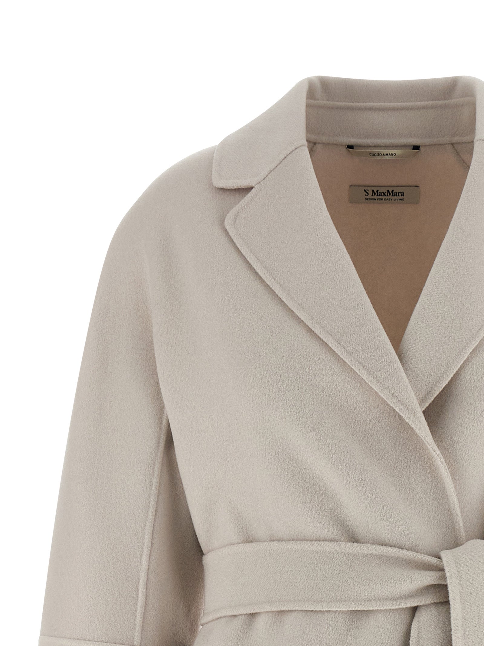 'S Max Mara Beige Virgin Wool Coat