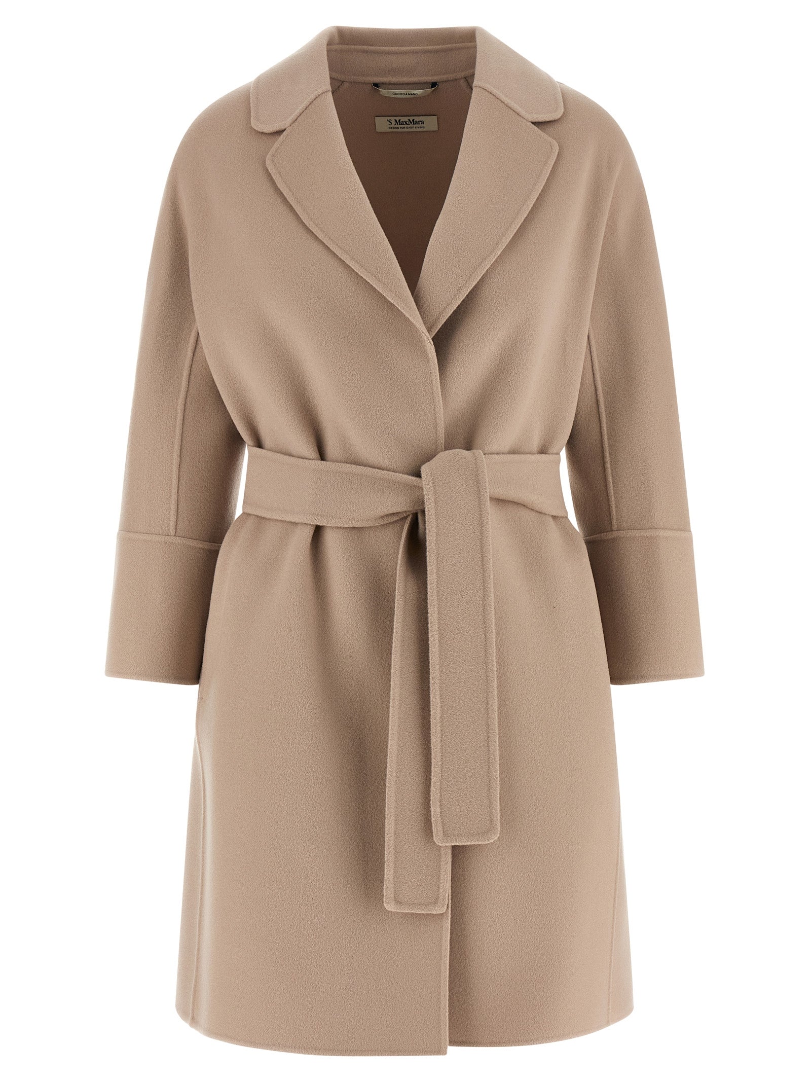 'S Max Mara Beige Virgin Wool Coat