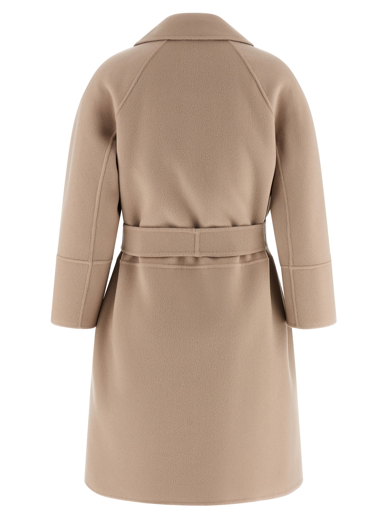 'S Max Mara Beige Virgin Wool Coat