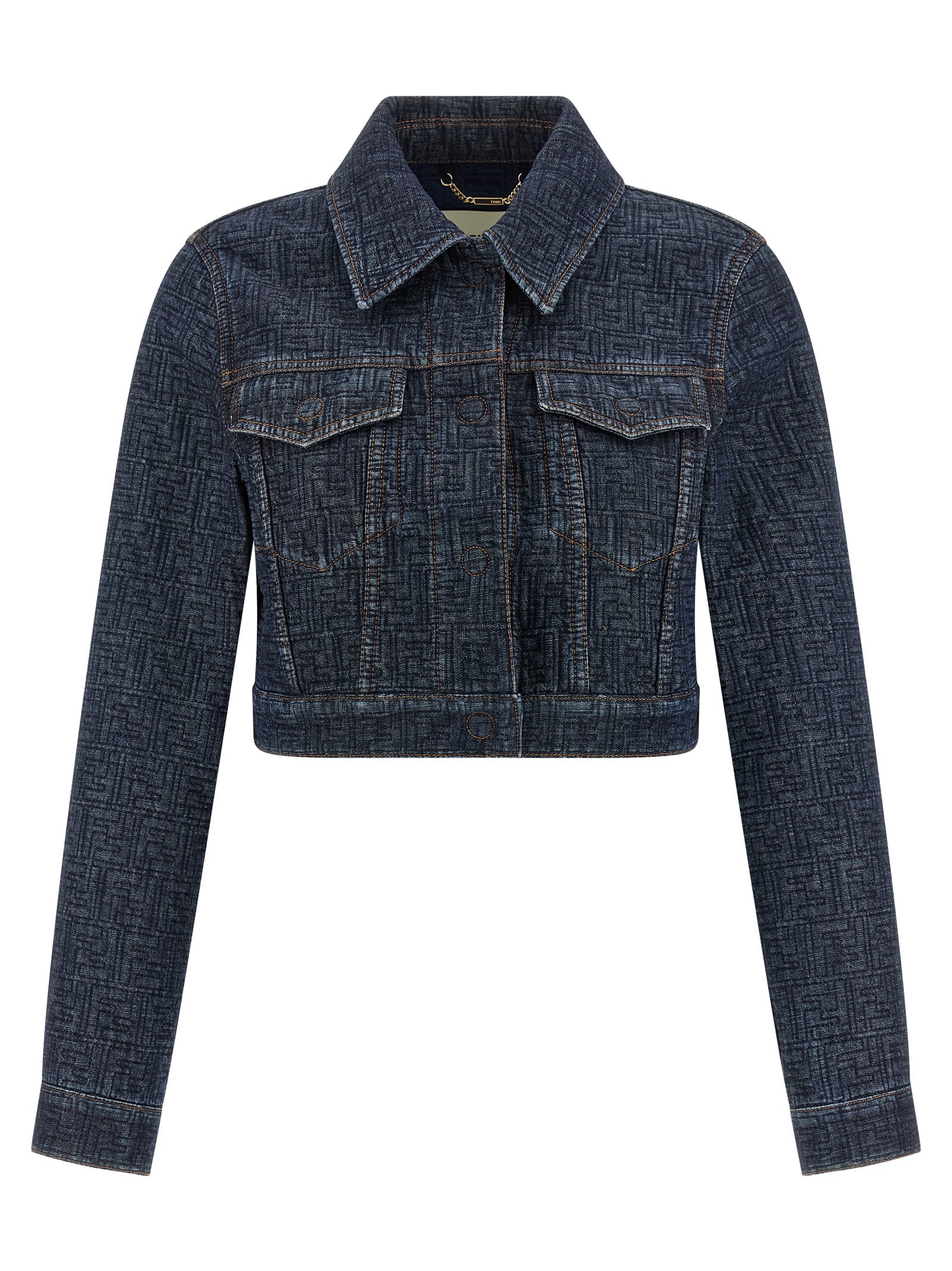 Fendi Blaue Jeansjacke aus Baumwolle