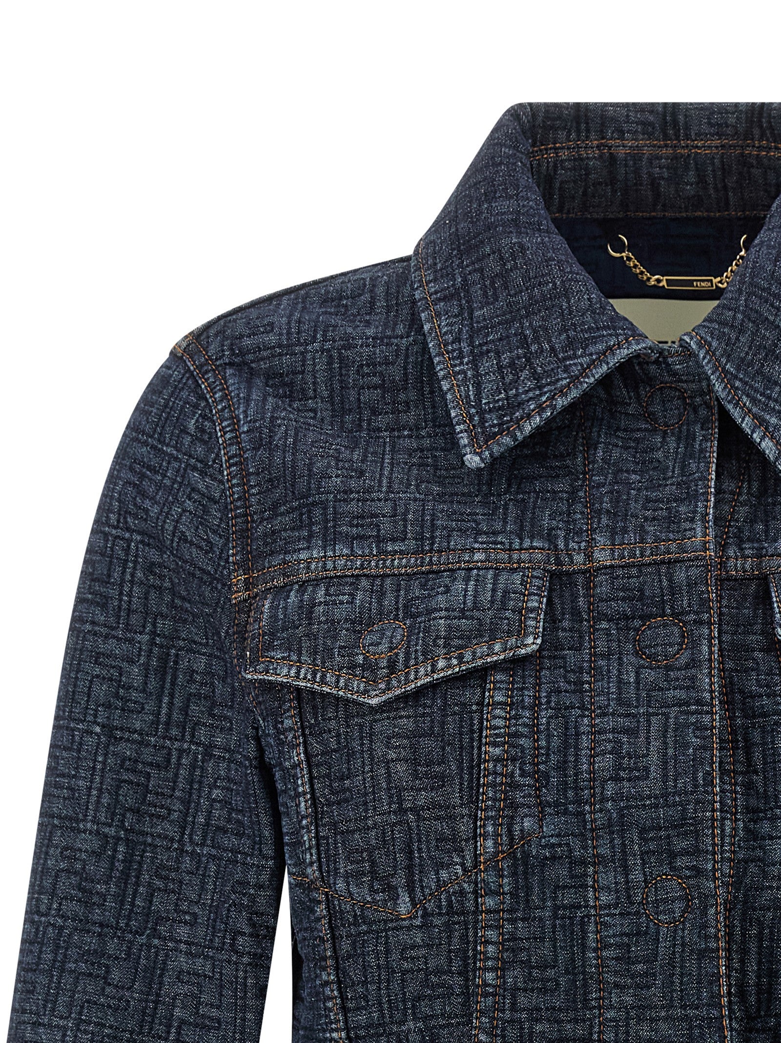 Fendi Blaue Jeansjacke aus Baumwolle
