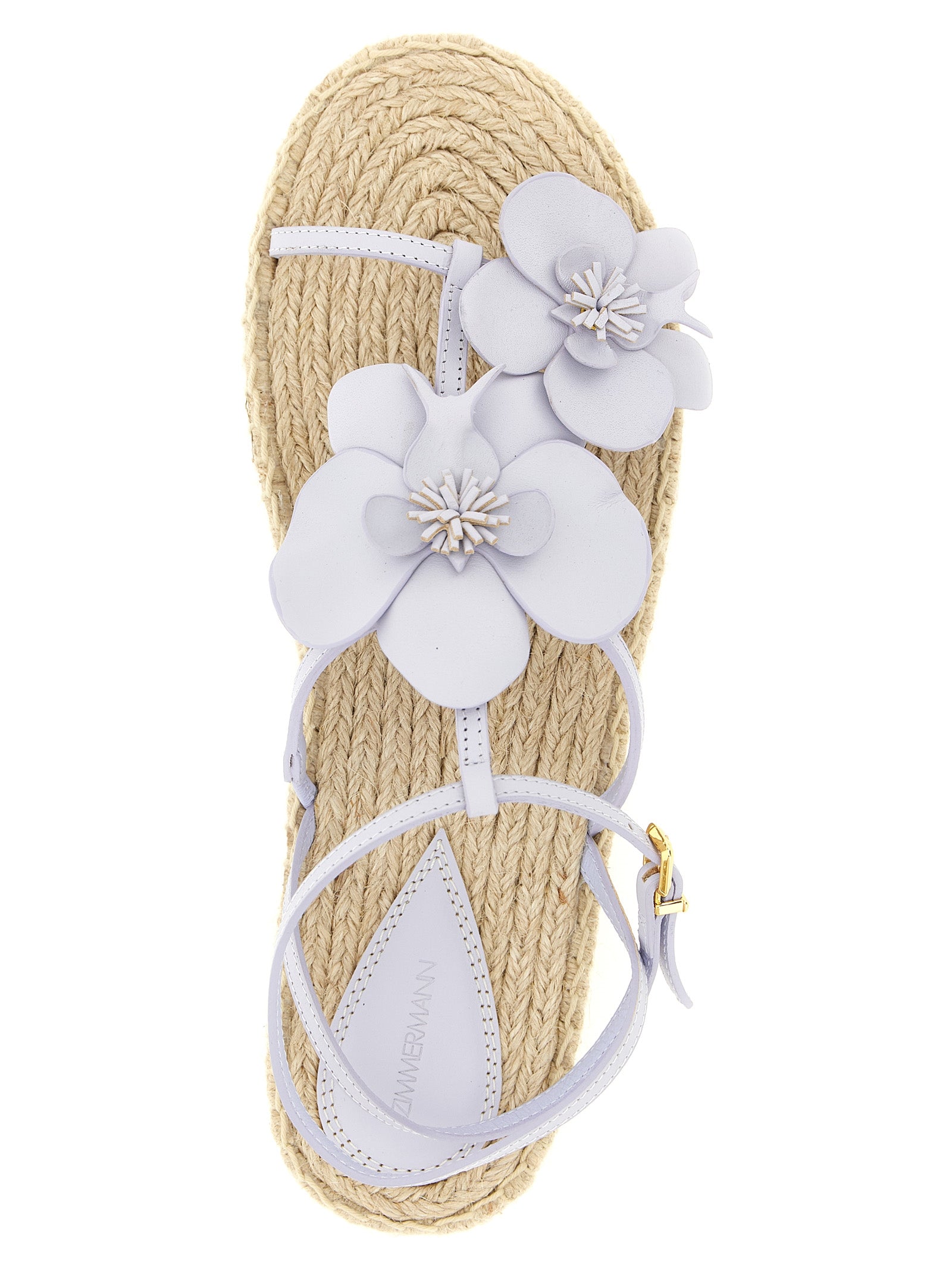 Zimmermann Sandalen aus violettem Rindsleder