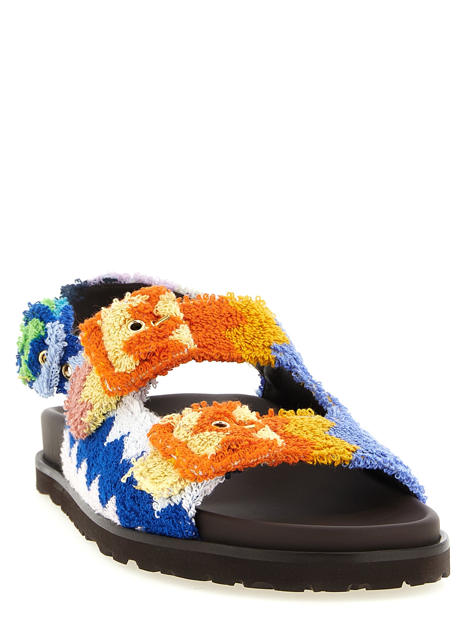 Missoni Mehrfarbige Sandalen aus Ziegenleder