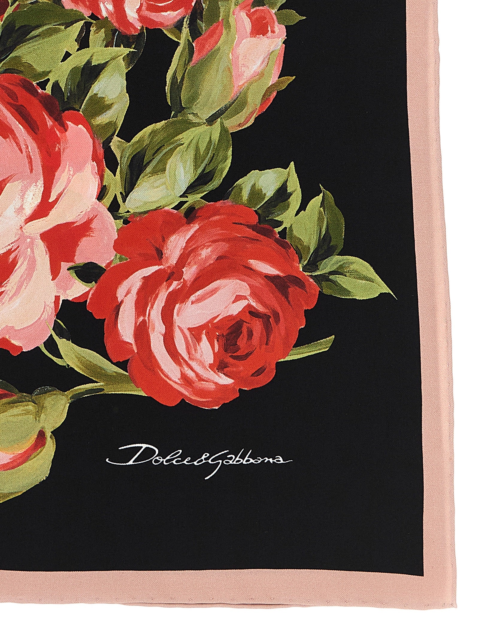 Dolce & Gabbana Schwarzer Seidenschal