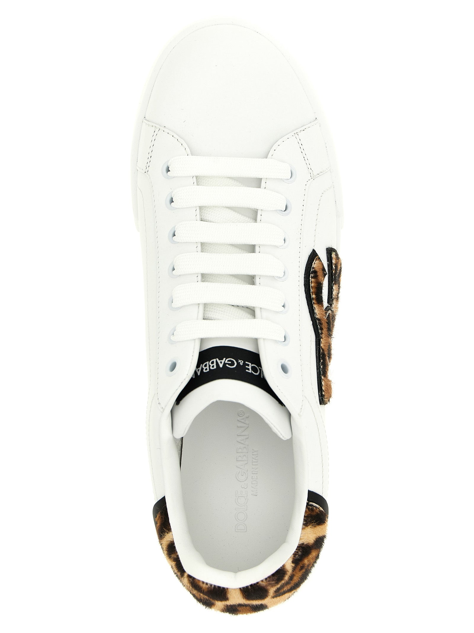 Dolce & Gabbana Sneakers aus braunem Kalbsleder