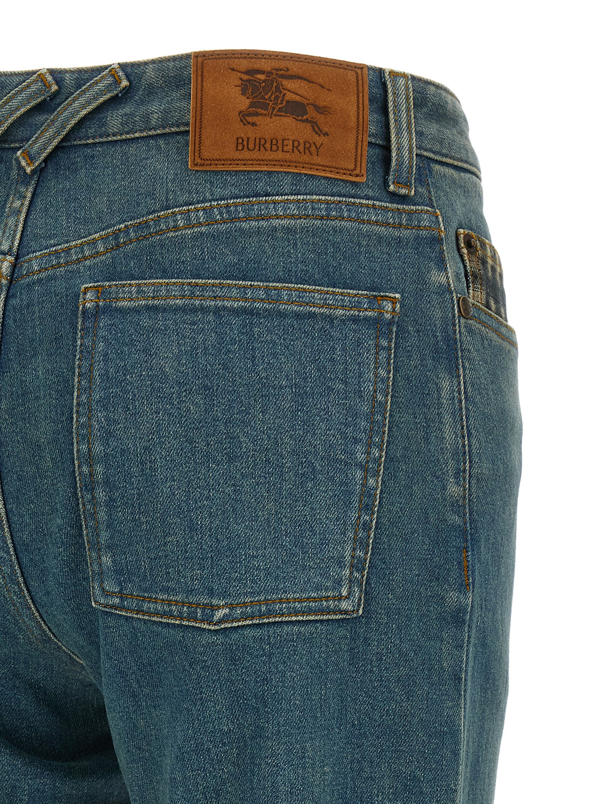 Burberry Blaue Jeans aus Baumwolle im geraden Schnitt