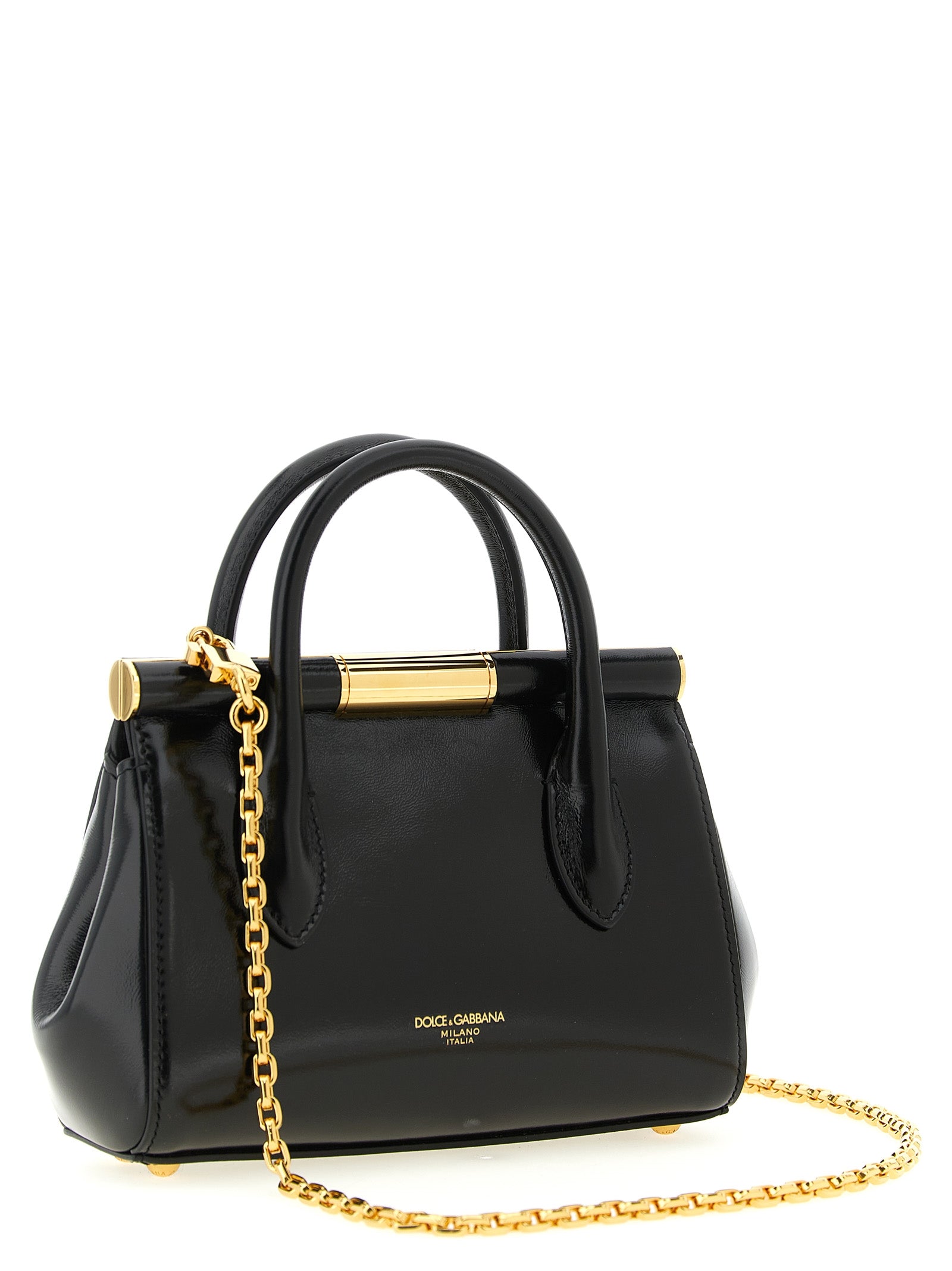 Dolce & Gabbana Schwarze Kalbsleder-Handtasche