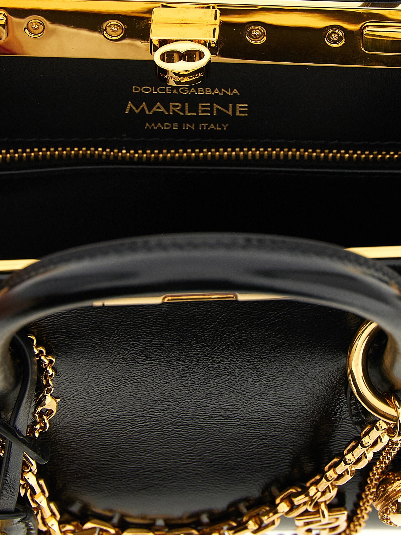 Dolce & Gabbana Schwarze Kalbsleder-Handtasche